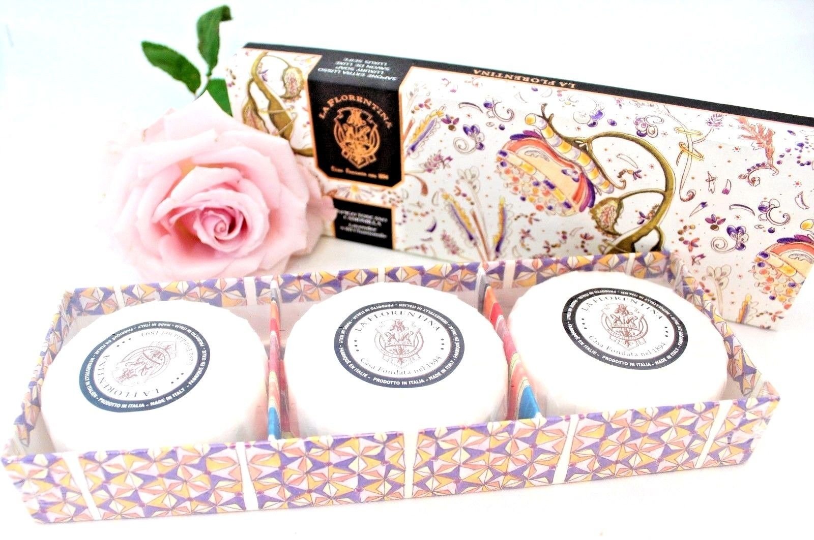 Spigo Toscano & Chamomile Soap - 200g Natural Body Care for Sensitive Skin | Handmade Italian Soap for Relaxation & Gentle Cleansing | Perfect for Bath, Shower & Gift Sets