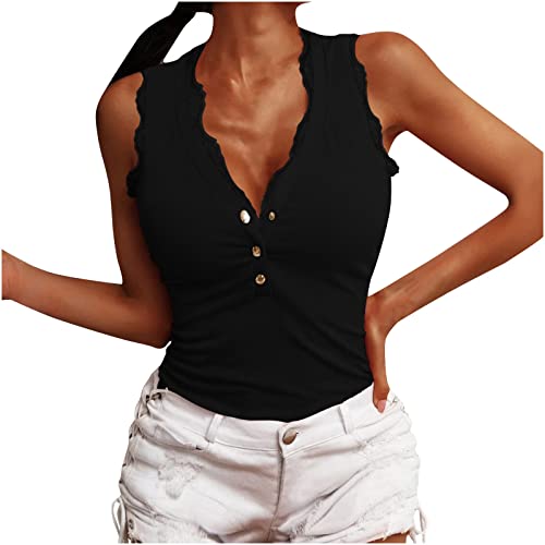 Women's V-Neck Zipper Crop Tank Top - Casual Sleeveless Pullover Shirt for Summer, Gym, Beach & Everyday Wear