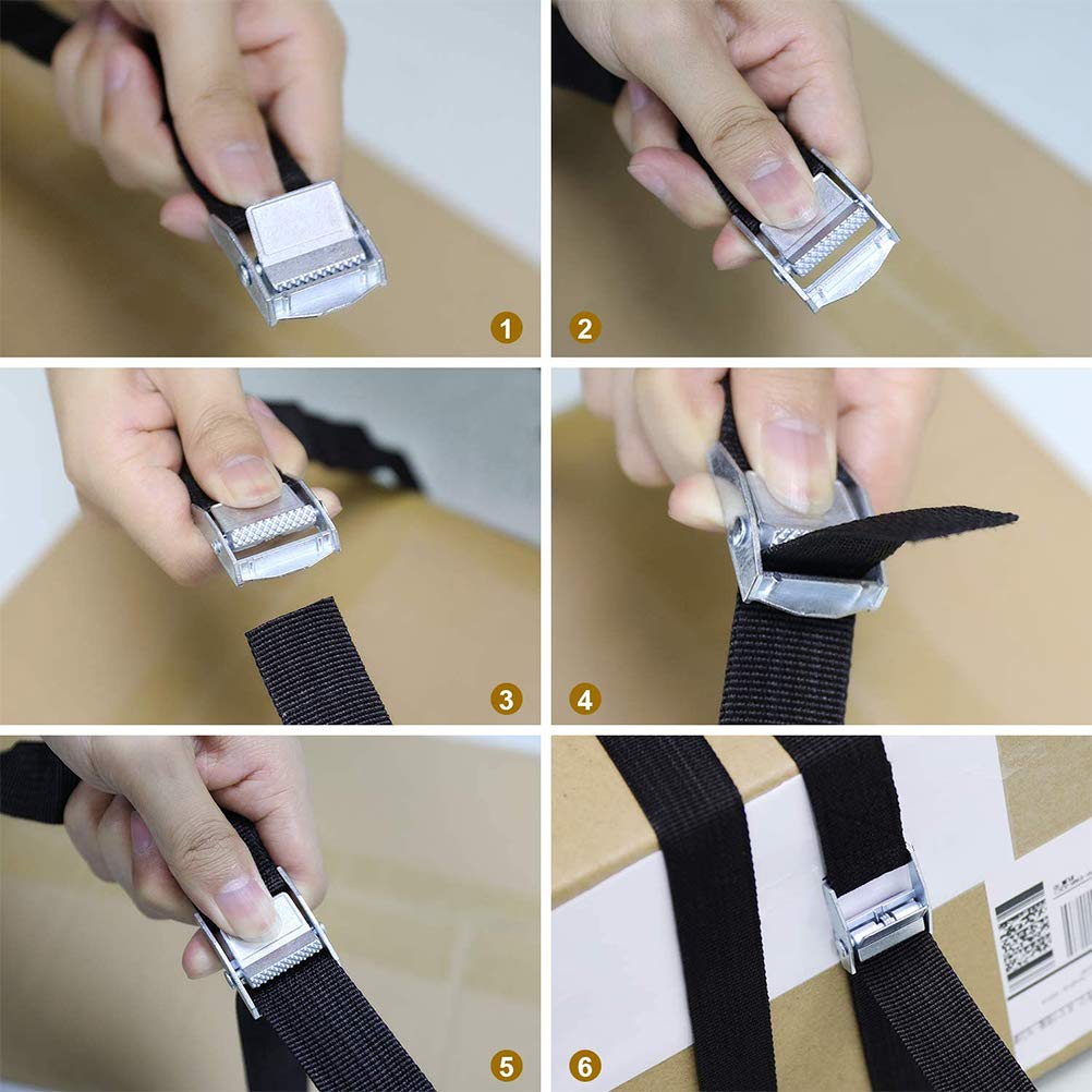 6PCS Heavy Duty Ratchet Tie Down Straps - 2