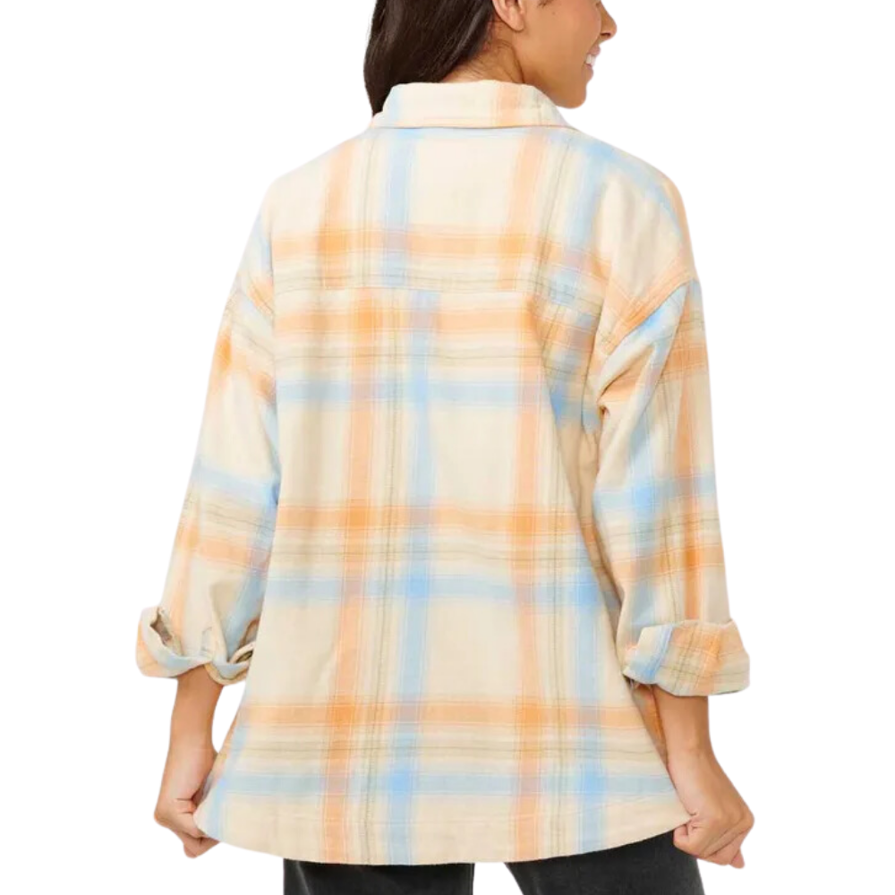Ripcurl Women's Beach Party Flannel Shirt - Soft & Stylish Casual Button-Up for Surfing, Music Festivals & Outdoor Adventures