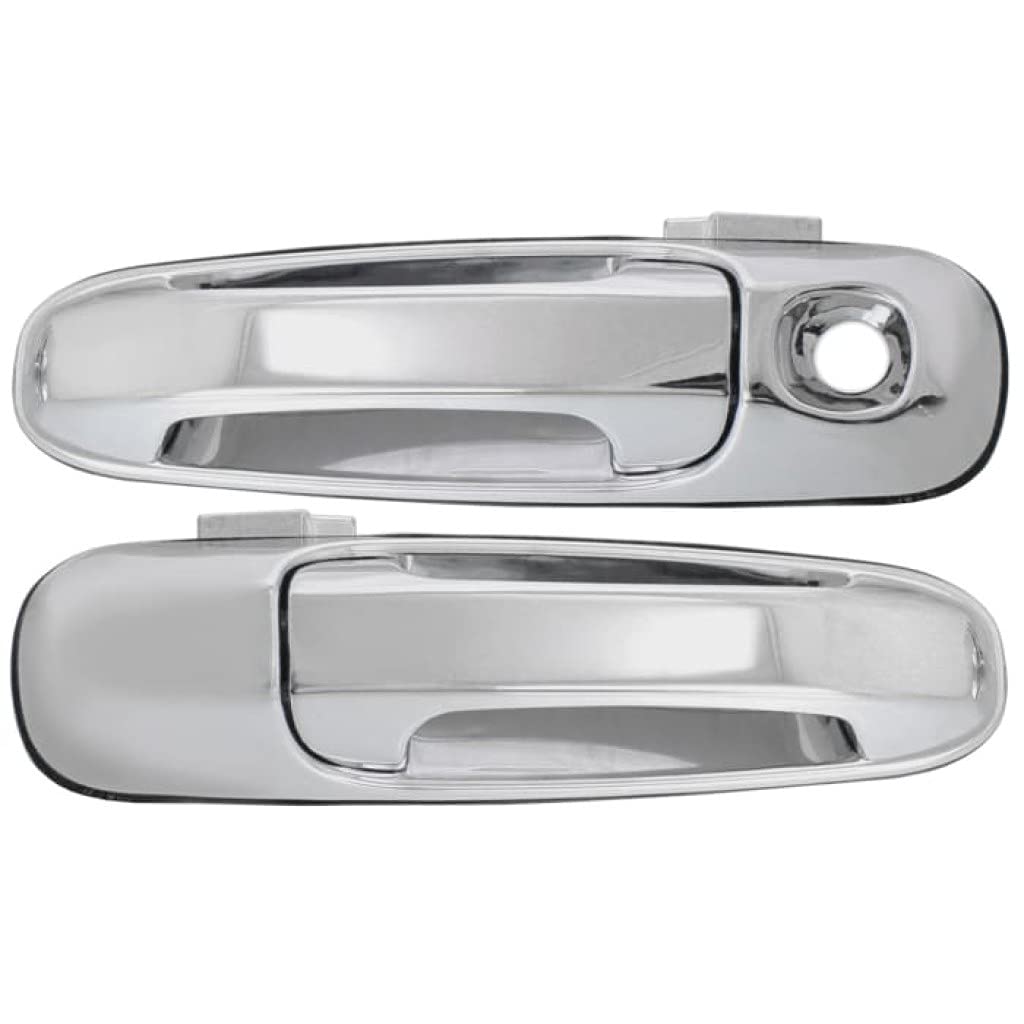 KarParts360 Compatible with Dodge Ram 2500 Exterior Door Handle 2003-2009 - Driver & Passenger Side Chrome Trim Pair | Front Door Replacement Parts | Perfect for Truck Repair & Restoration Projects