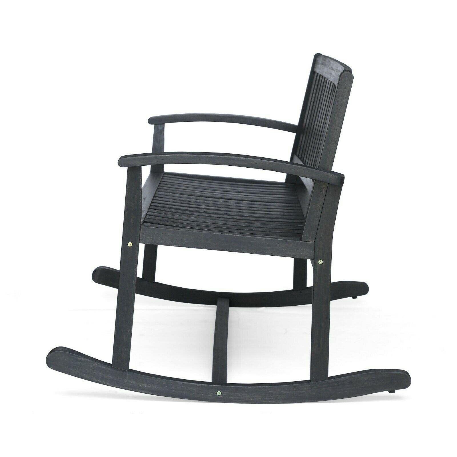 CompreDH Patio Rocking Chair - Outdoor Swivel Rocker Recliner for Camping, Porch, Garden & Backyard Relaxation | Durable & Comfortable Camp Rocking Chair
