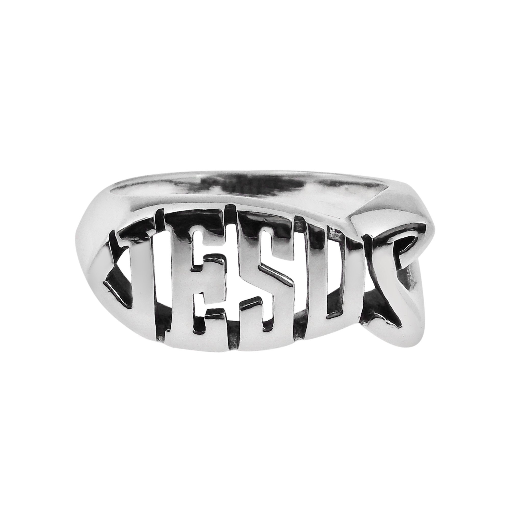 AeraVida Jesus Fish Ichthys Christian Symbol .925 Sterling Silver Ring for Women - Tiny Wedding Band, Trendy Comfort Fit Religious Jewelry - Sizes 6-12 - Perfect for Daily Wear, Church, Baptism & Spiritual Gifts
