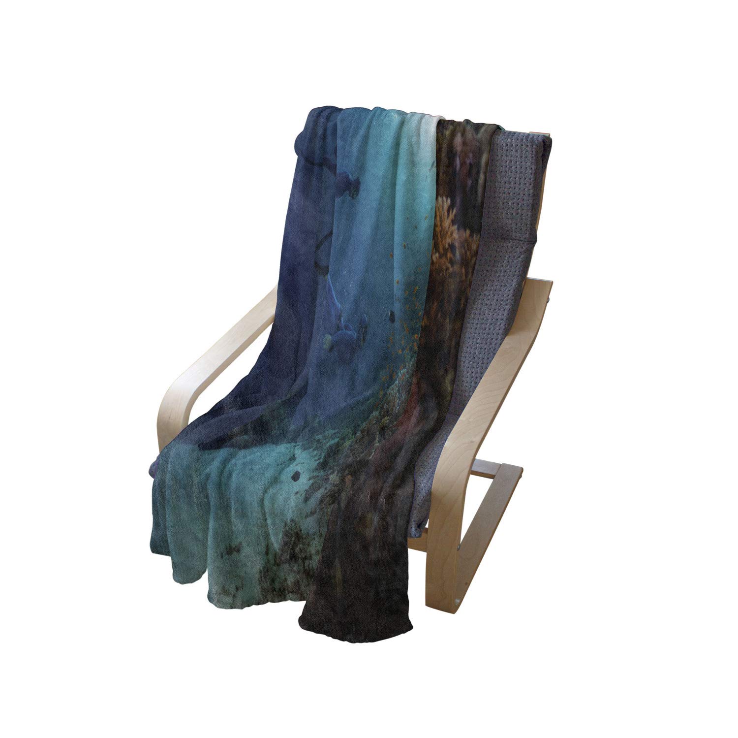 Ambesonne Coral Reef Throw Blanket - 60