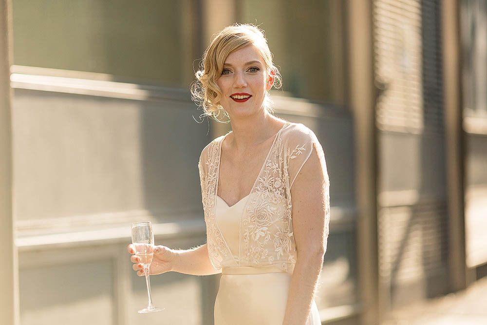 Catherine Deane Zaden Gown - Elegant Long Sleeve Lace Wedding Dress for Bride, Perfect for Church Ceremony & Formal Evening Events
