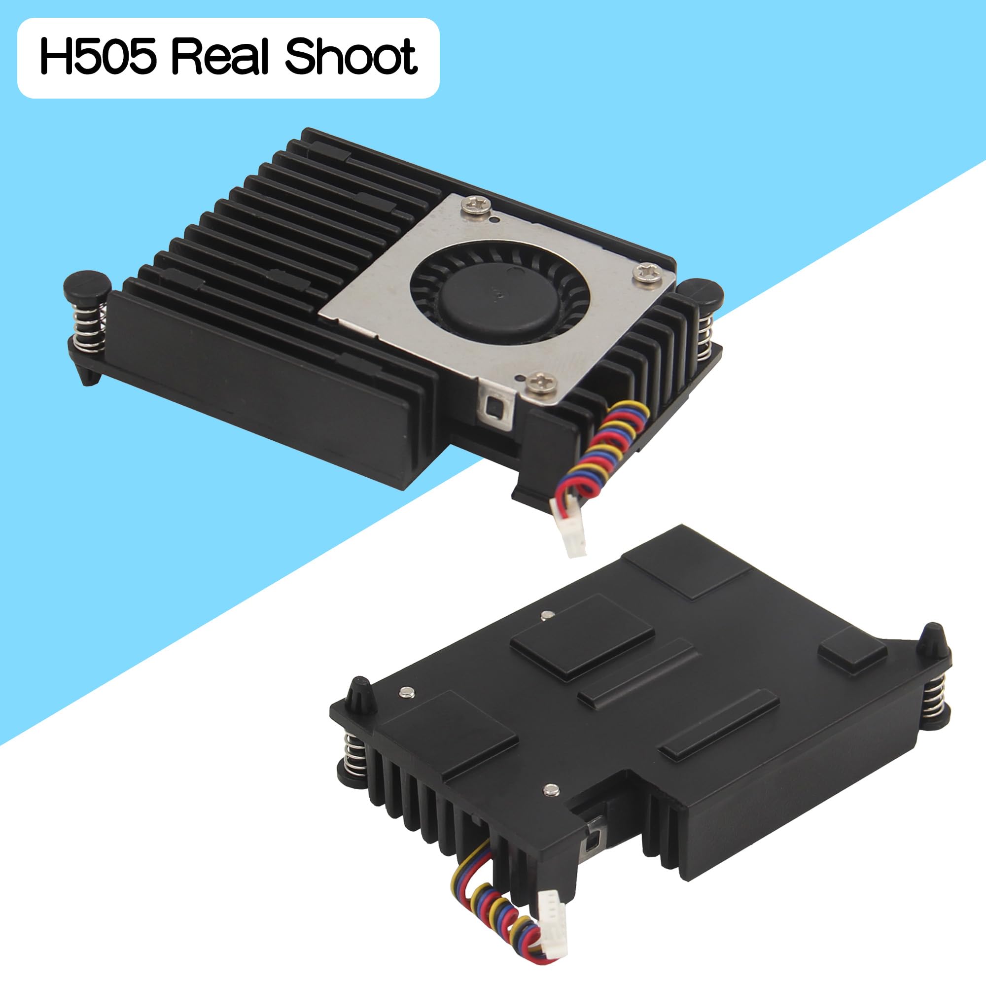 Geekworm H505 Active Cooling Fan for Raspberry Pi 5 - Aluminum Heatsink with PWM Blower Fan | Perfect for Overclocking & High-Performance Computing Projects