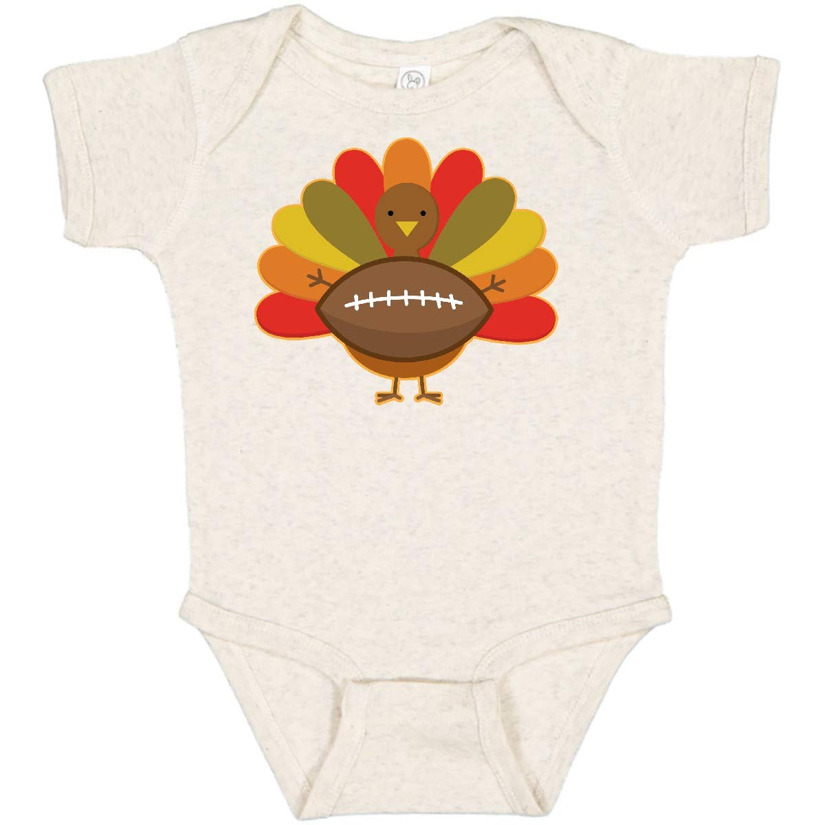 Inktastic Thanksgiving Day Turkey Football Fan Baby Bodysuit - Cute Holiday Outfit for Infants & Toddlers - Perfect for Family Gatherings, Football Games & Photo Shoots