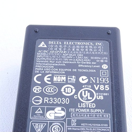 65W Delta Laptop Charger for Acer Travelmate TM5742 Series, 19V 3.42A, 5.5mmx1.7mm UK Plug - Ideal for Home, Office, and Travel Use