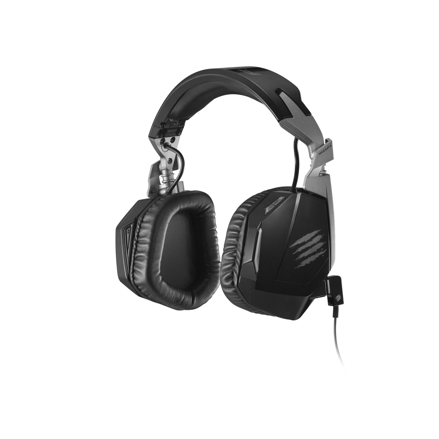 Mad Catz F.R.E.Q.4D Gaming Headset with Microphone - Noise Cancelling Stereo Headphones for PC, Mac, PS4, Xbox & Mobile Devices - Perfect for Online Gaming, Streaming & Virtual Meetings