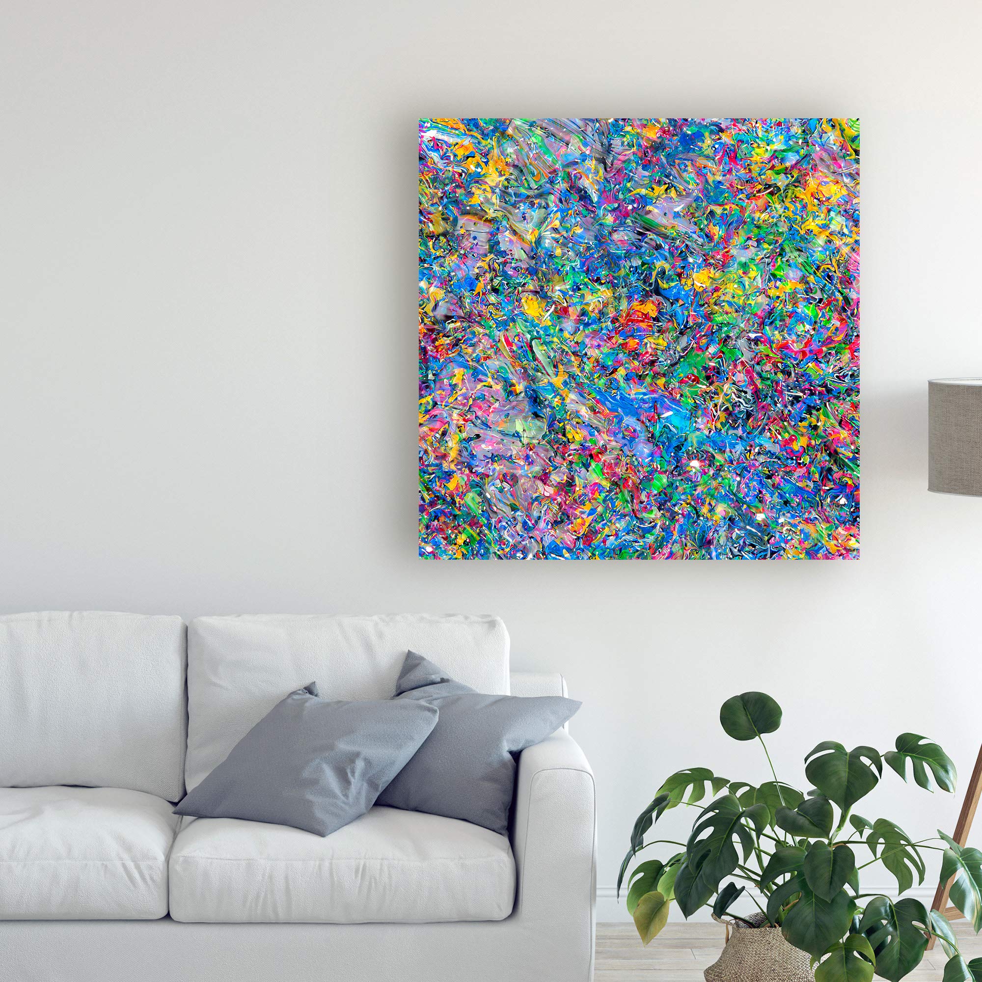 Mark Lovejoy Abstract Splatters 2 Painting - 18x18 Inch Modern Wall Art for Living Room, Bedroom & Office Decor | Trademark Fine Art
