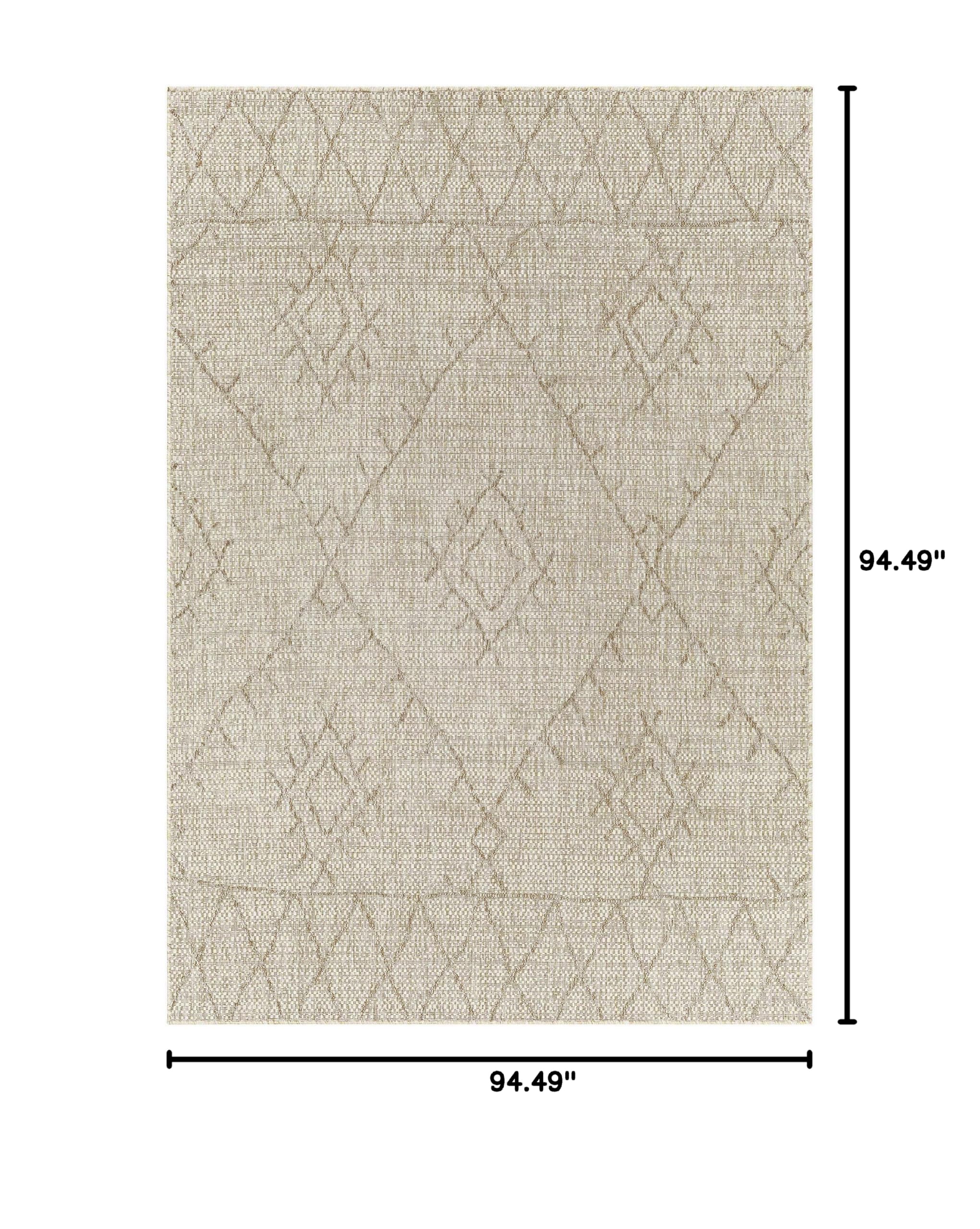 Hauteloom Orania Soft Indoor Outdoor Area Rug - Ivory & Gray - 7'10