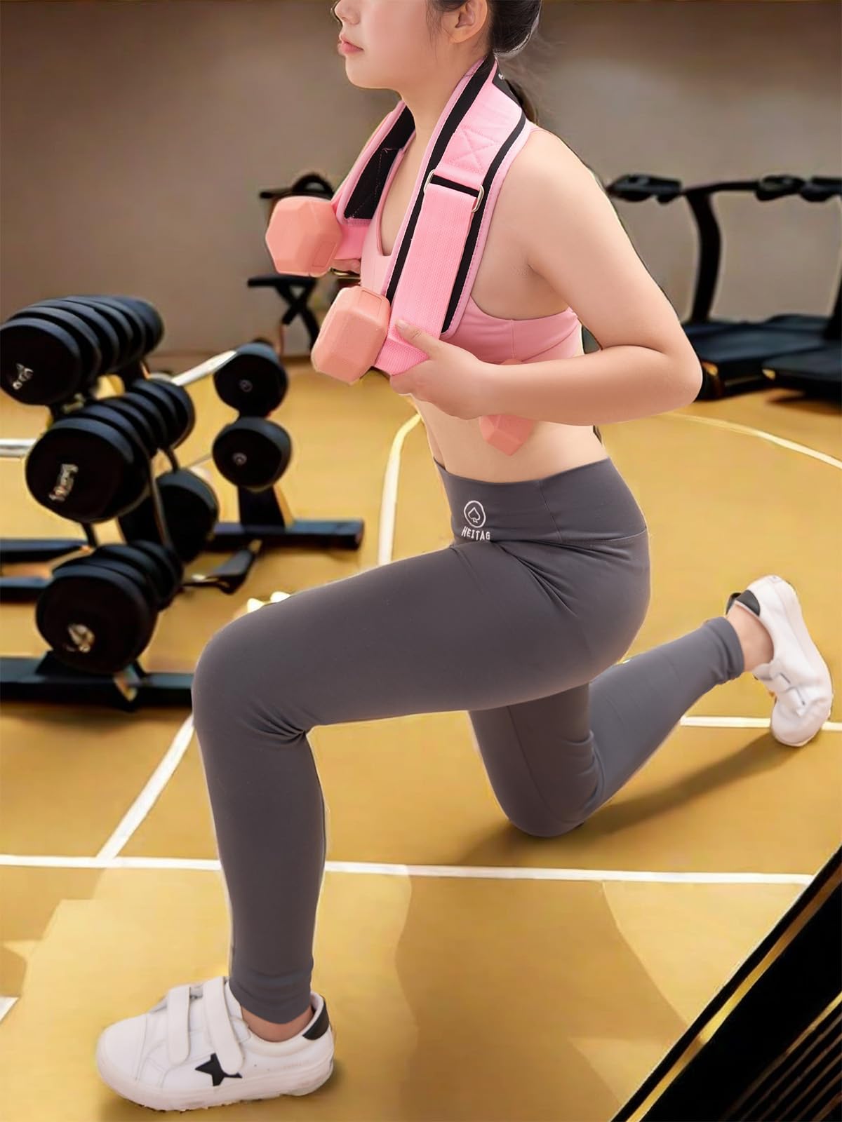 Premium Heavy Duty Dumbbell Hip Thrust Belt - Adjustable Booty Belt for Glute Workouts, Weight Training & Home Gym Exercises (Perfect for Squats, Deadlifts & Strength Training)