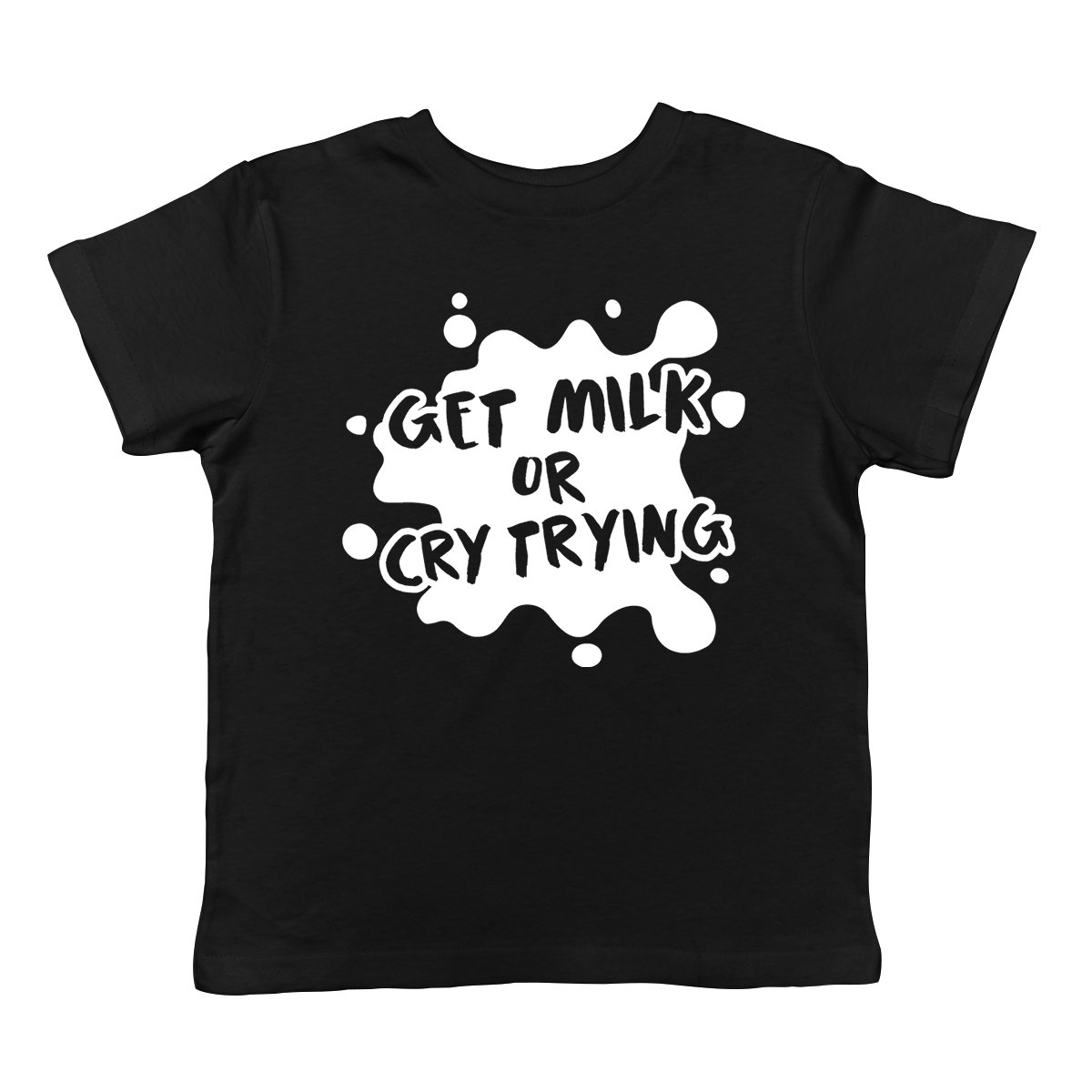 SpiritForged Apparel 'Get Milk Or Cry Trying' Funny Baby Onesie - Soft Cotton Infant Bodysuit for Newborns & Toddlers - Perfect for Playtime, Family Photos & Cute Outfits