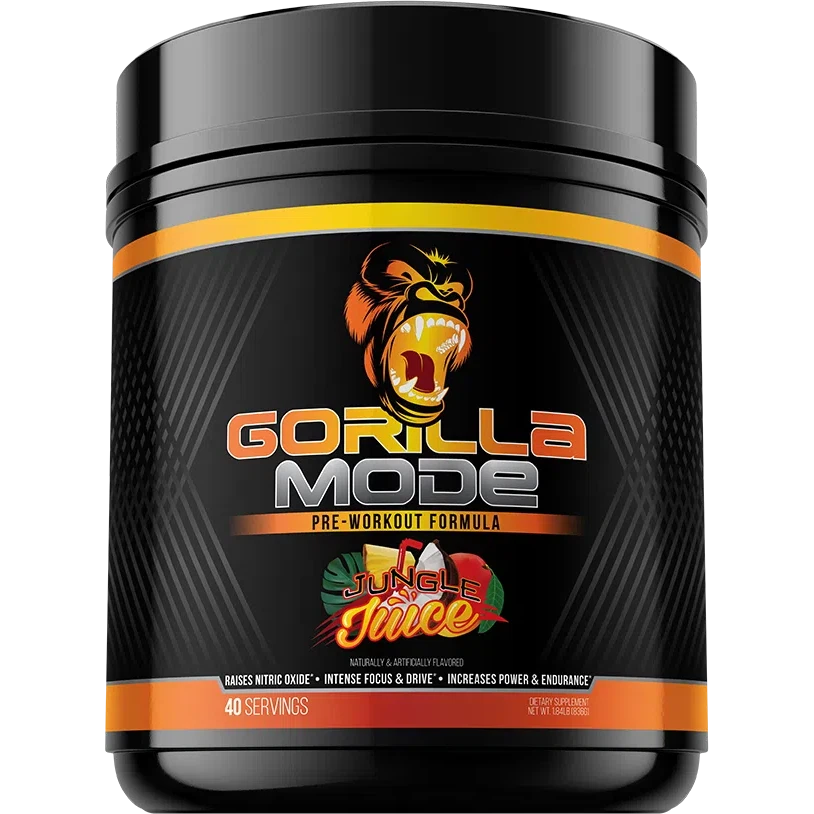 Gorilla Mind Gorilla Mode Pre-Workout Supplement - Boost Energy, Focus & Endurance for Intense Gym & Fitness Training
