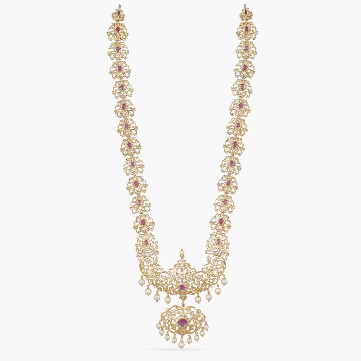 Samyukta Nakshatra CZ Bridal Jewelry Set - Cubic Zirconia Wedding Necklace & Earrings for Brides, Engagement Party, Anniversary Gift