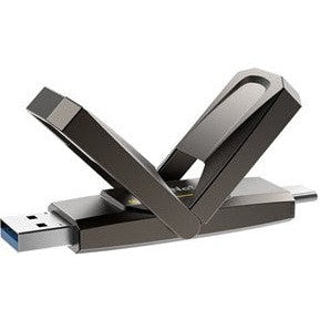 Netac US5 256GB External SSD USB 3.2 Type A & Type C - High-Speed Portable Storage for MacBook, PC, Gaming & Photo Backup