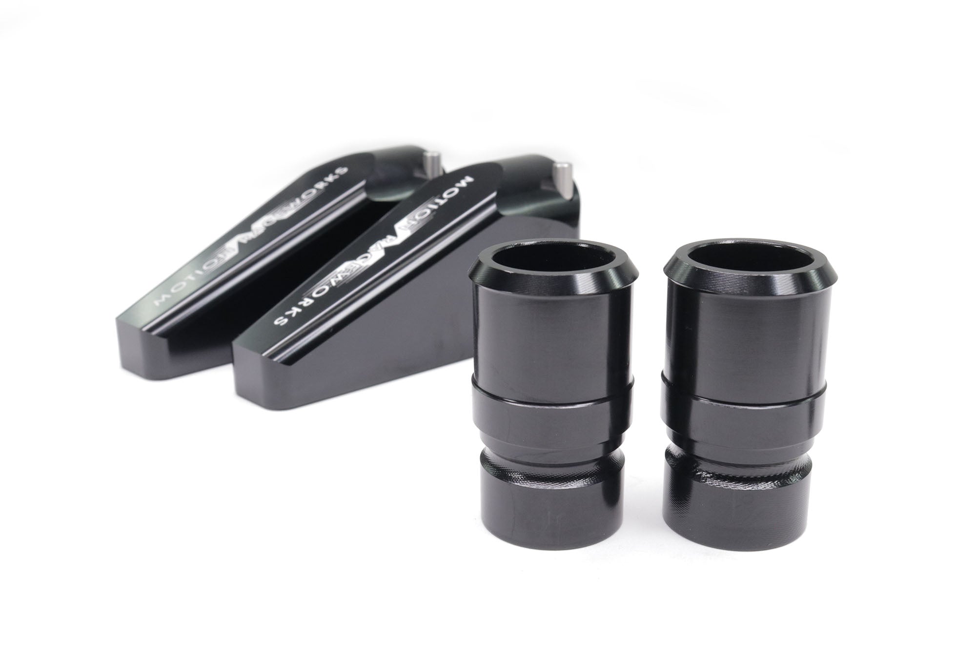 Black Anodized Billet Burn Down Breather Quick Release Fittings (Pair) - High Performance Automotive & Racing Applications