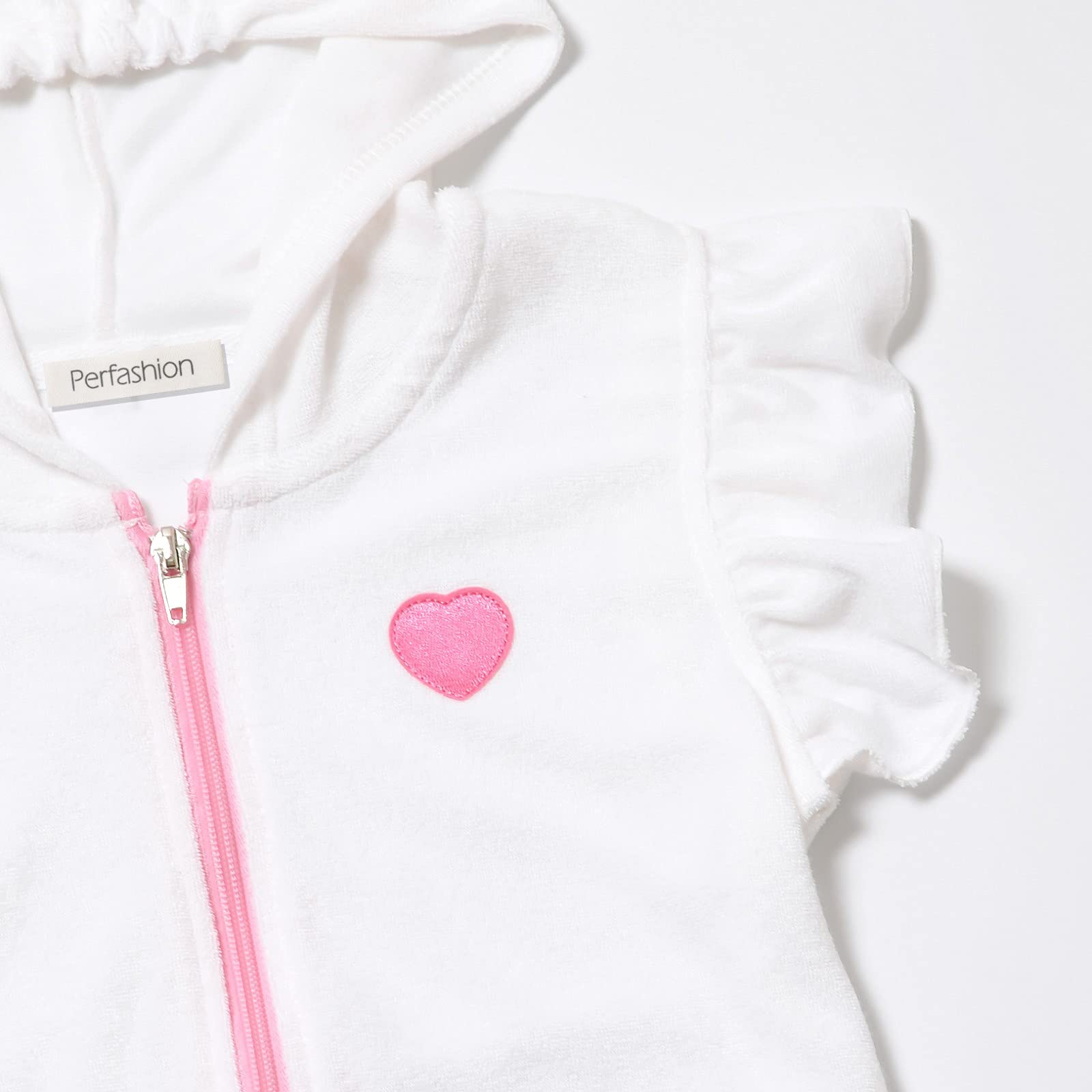 Perfashion Girls' Terry Swim Cover Up - Hooded Zip-Up Beachwear for Kids | Perfect for Pool, Beach & Summer Outings