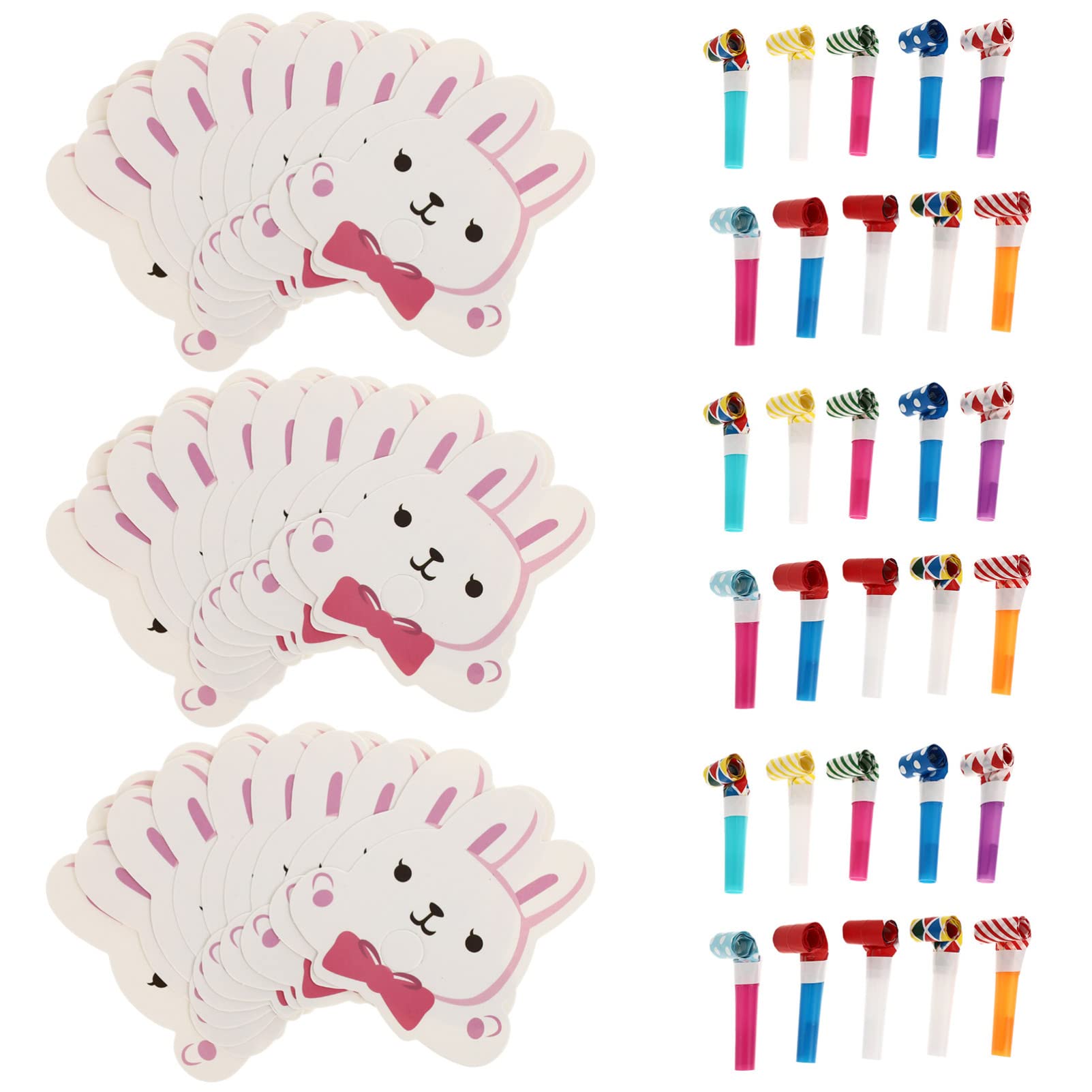 iBasenice 30-Pack Animal Party Blowers - Fun Noise Makers for Kids Birthday Parties, Baby Showers & Carnival Events - Colorful Whistle Blowouts for Festive Celebrations