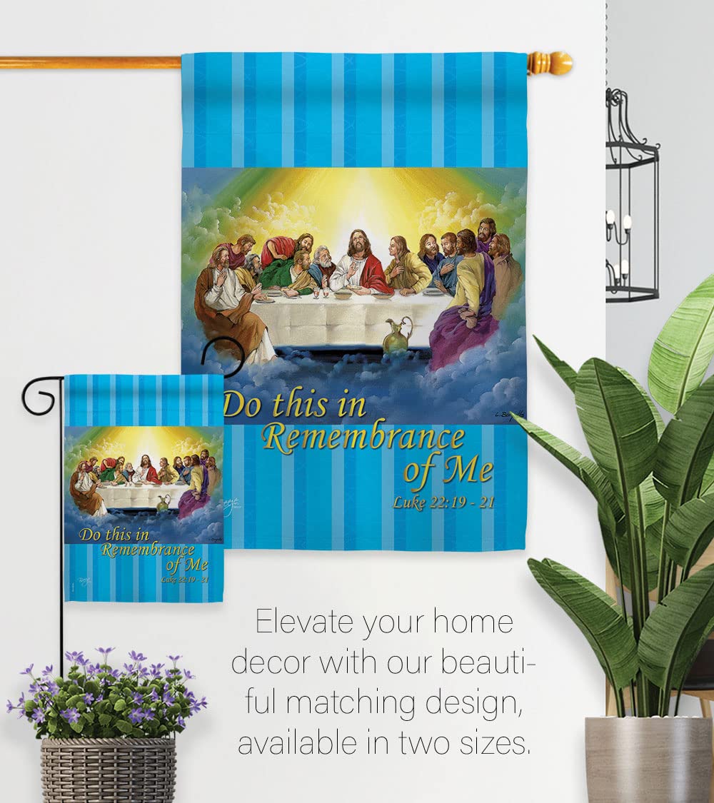 Last Supper Religious House Flag Set 28x40
