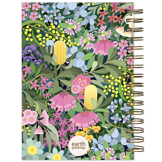 Earth Greetings A5 Lined Journal Notebook - Floral Bloom Design for Writing, Note Taking & Daily Planning - Perfect for Students, Professionals & Creative Minds