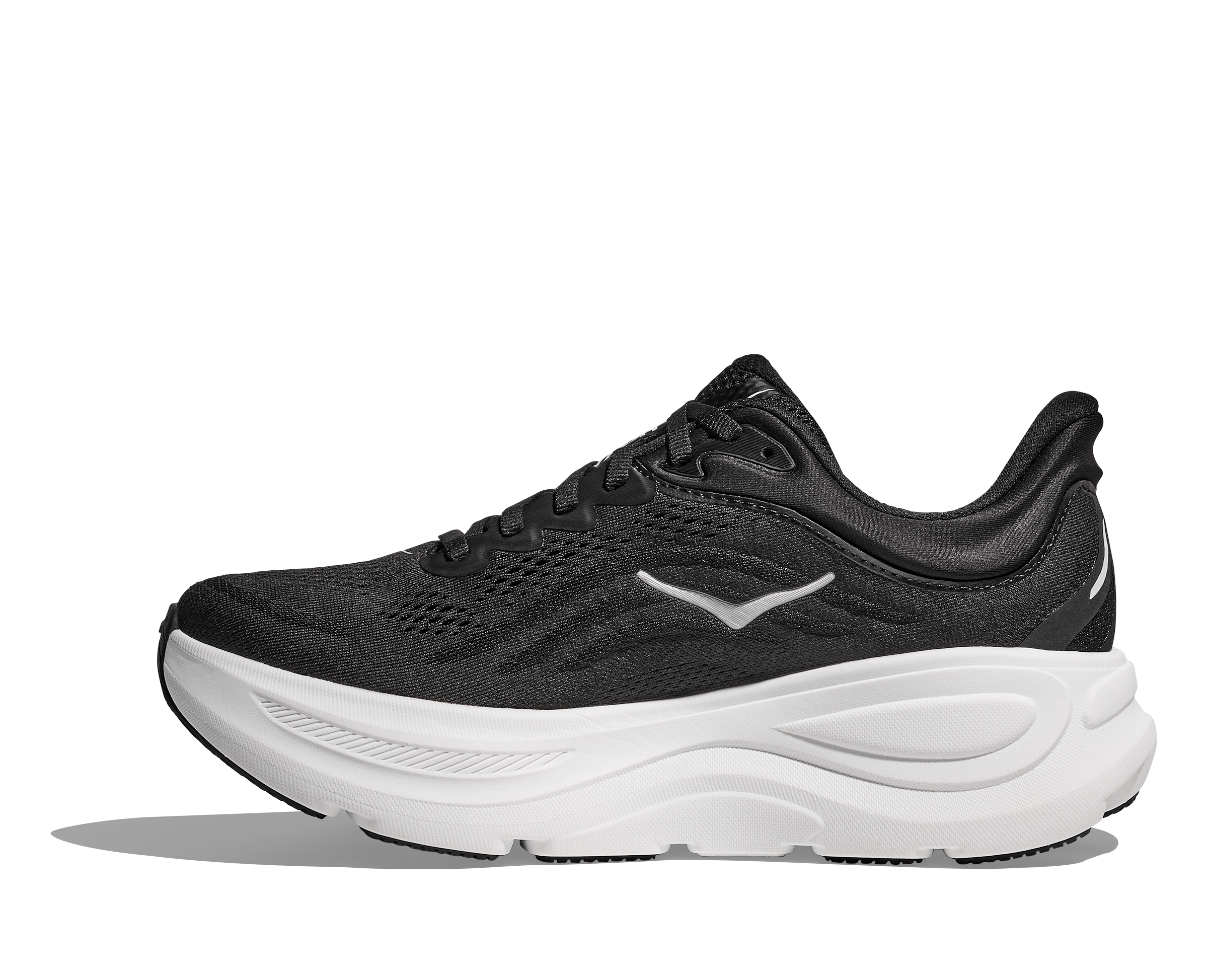 Hoka Women's Bondi 9 Running Shoes - BWHT Black/White | Cushioned Comfort for Long Distance Running & Walking | Perfect for Marathon Training, Nurses & All-Day Wear