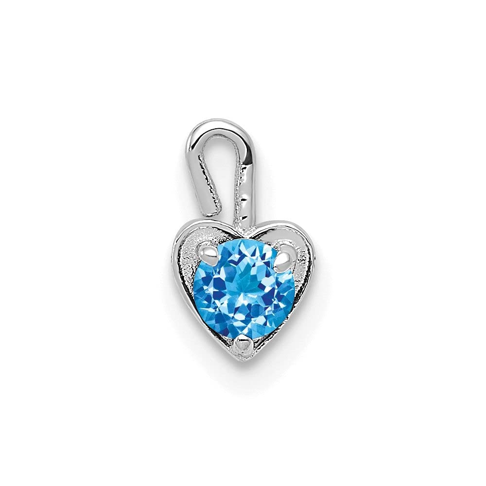14K Gold Synthetic Tanzanite Heart Charm Pendant Necklace for Women - Elegant Fine Jewelry Gift for Valentine's Day, Anniversary & Special Occasions