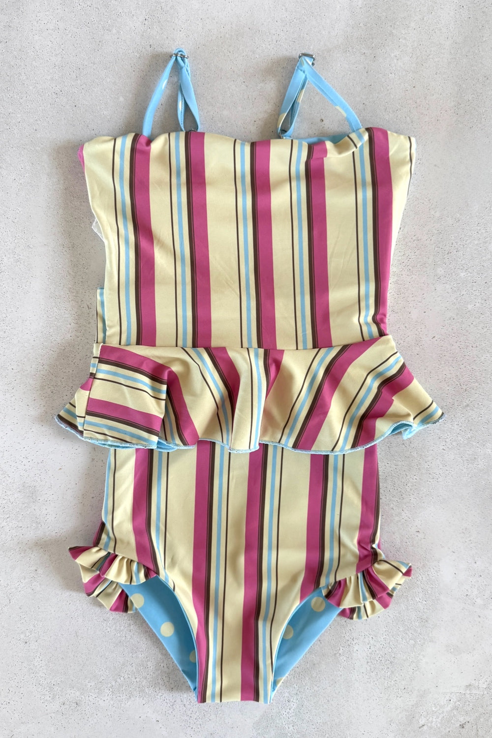 Girls Reversible Tankini Swimsuit - 2-in-1 Bikini Top & Bottom Set for Beach & Pool - $36 | Summer Swimwear for Girls | Perfect for Vacation, Water Parks & Swimming Lessons