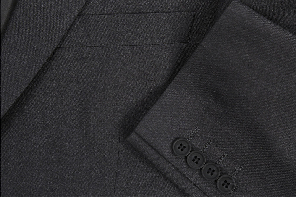 Classic 2 Button Charcoal Gray Men's Suit Set - Formal Business Attire for Office, Interviews & Special Occasions