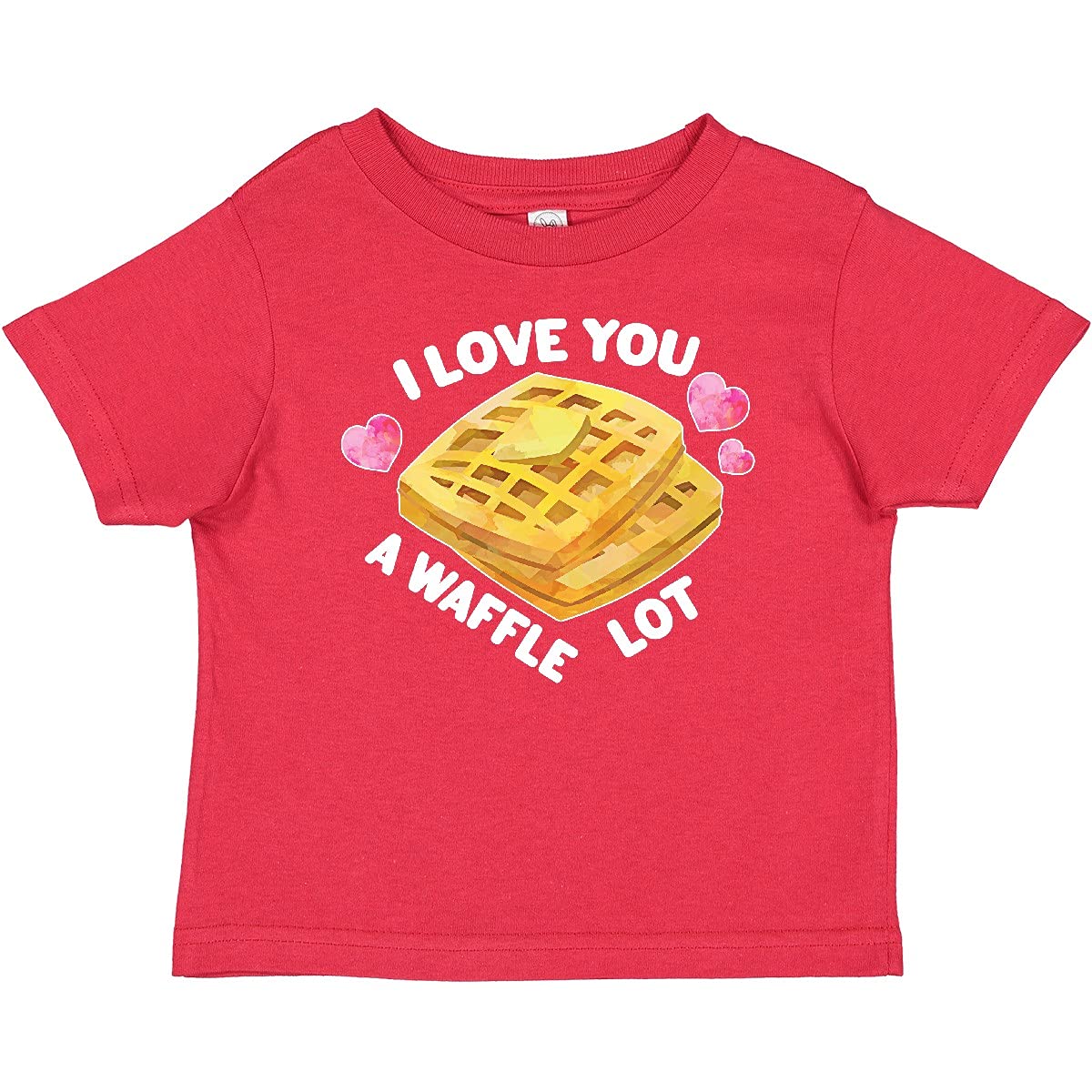 Inktastic Valentine's Day 'I Love You a Waffle Lot' with Hearts Baby T-Shirt - Cute Outfit for Valentine's Gifts, Family Photos & Holiday Celebrations