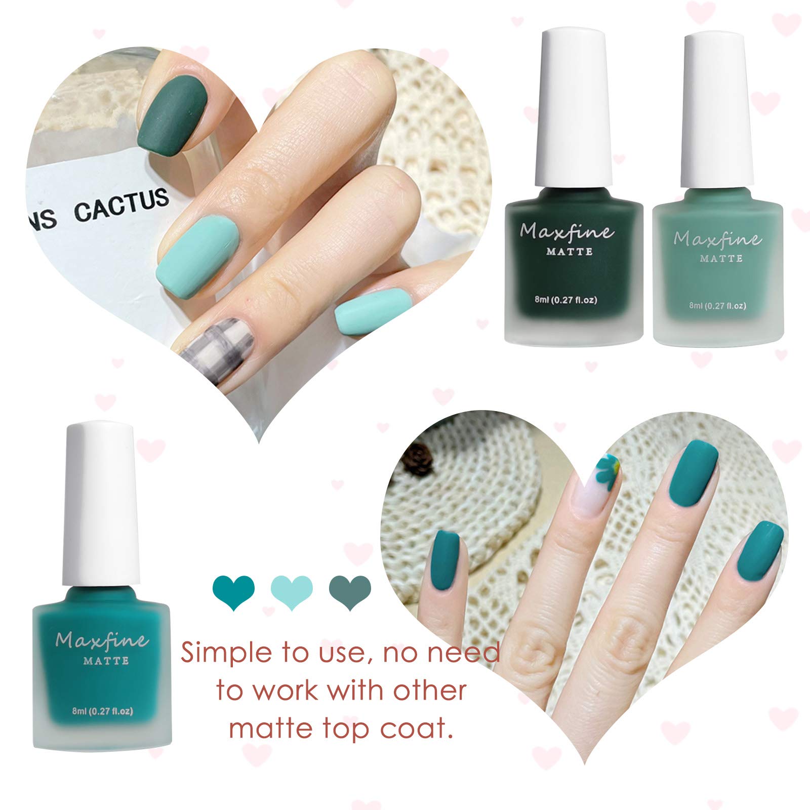 6 Colors Matte Nail Polish Set - Mist Effect Velvet Gel Polish Kit, Long Lasting Waterproof Nail Art (8ml/Bottle) for Salon & Home Manicure, Gift for Nail Lovers