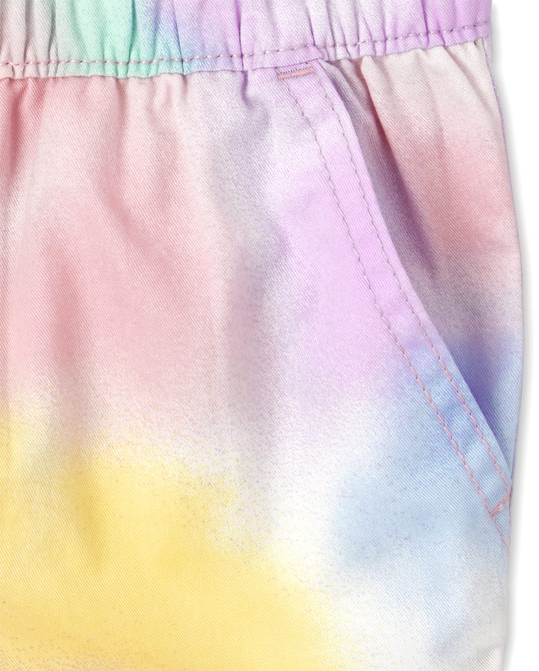 Girls' Denim Twill Pull-On Shorts for Play & School