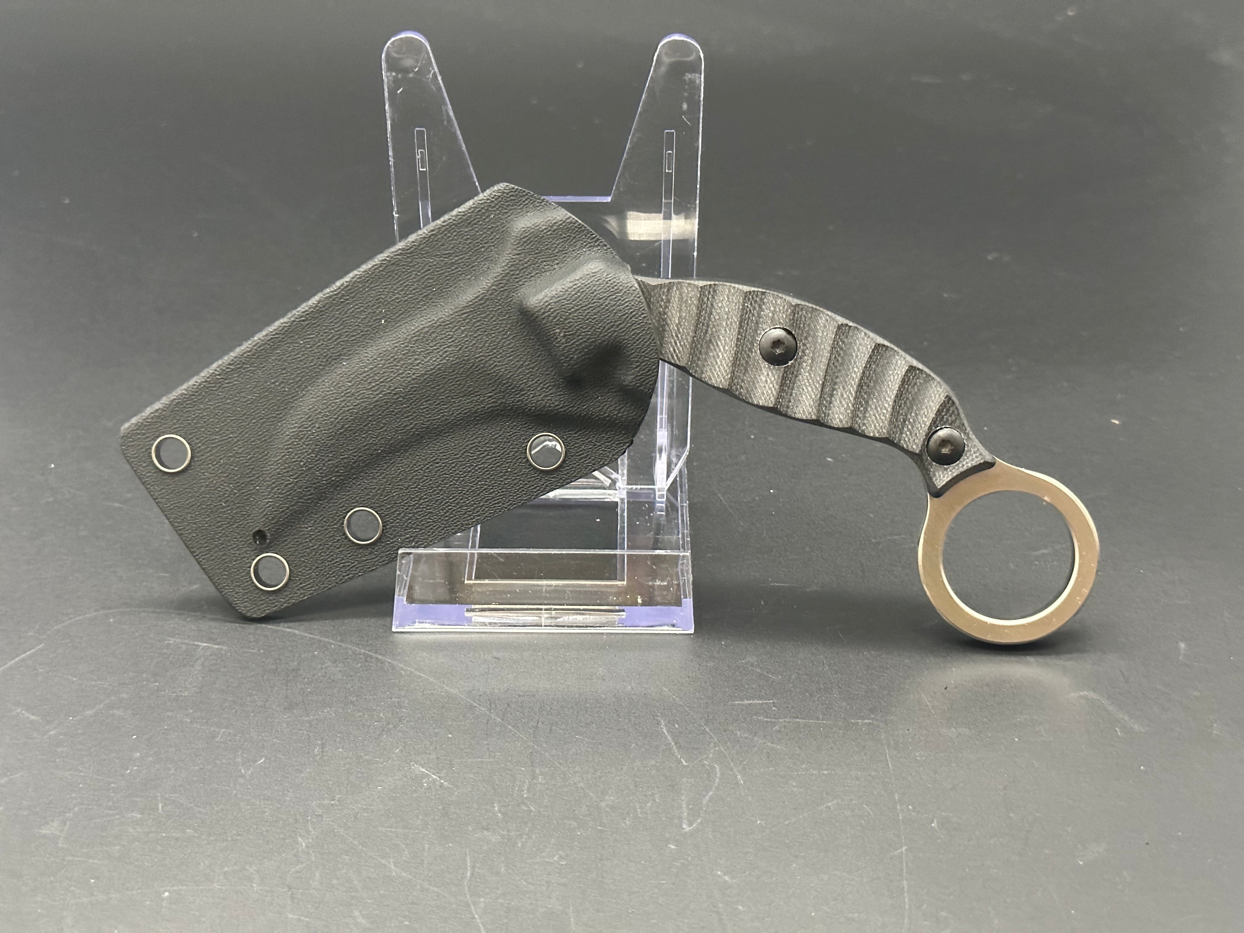 Derespina Karambit Knife - Tactical Folding Knife with Pocket Clip for Self Defense, Camping, and Outdoor Survival - High Carbon Stainless Steel Blade, Ergonomic Grip