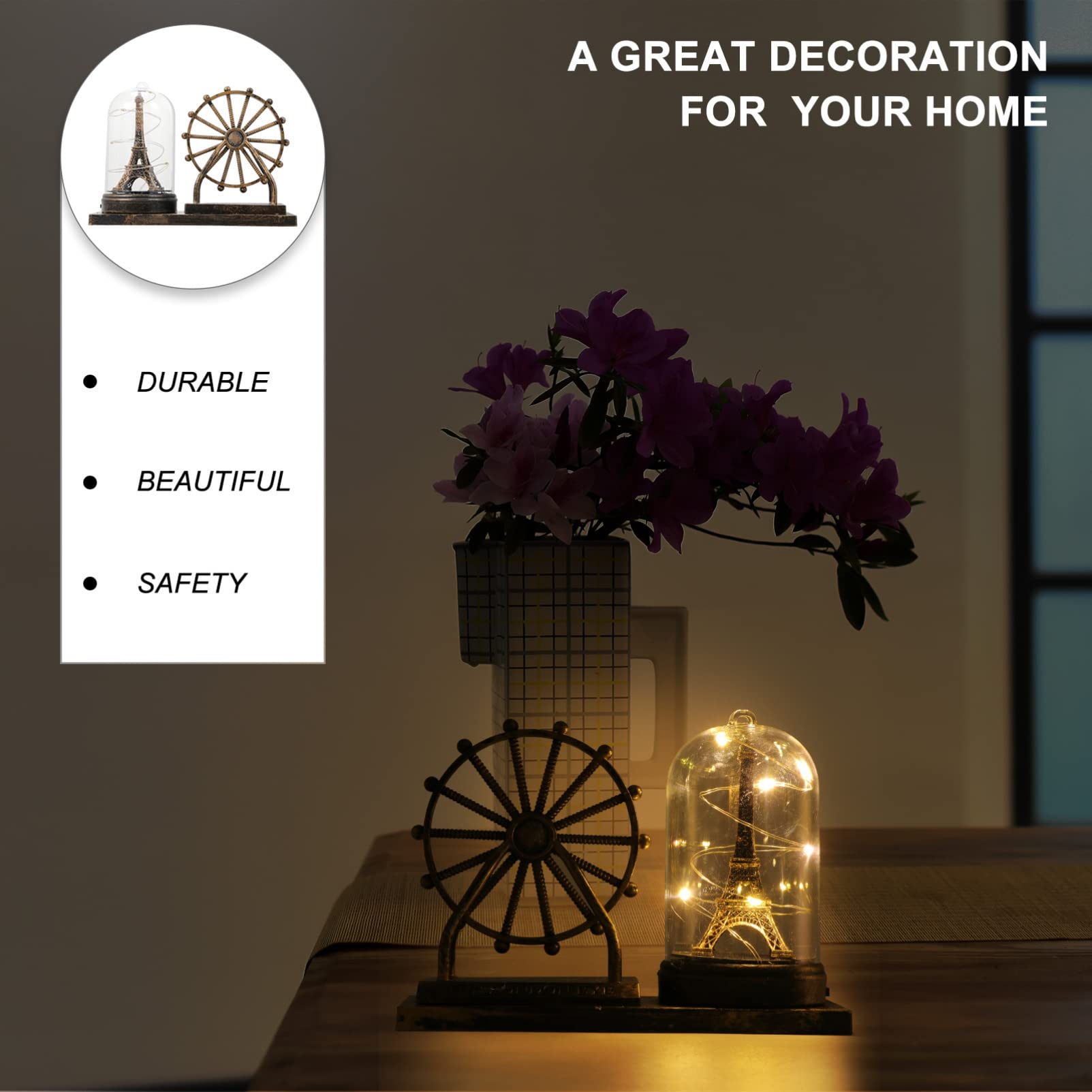 **HEALLILY Ferris Wheel Night Light - Decorative LED Table Lamp for Bedroom, Kids Room, Office Desk | Romantic Mood Lighting & Home Decor Gift Idea**    *(Perfect for creating a cozy ambiance, nursery nightlight, or elegant desk decor in bedrooms, living rooms, and offices.)*