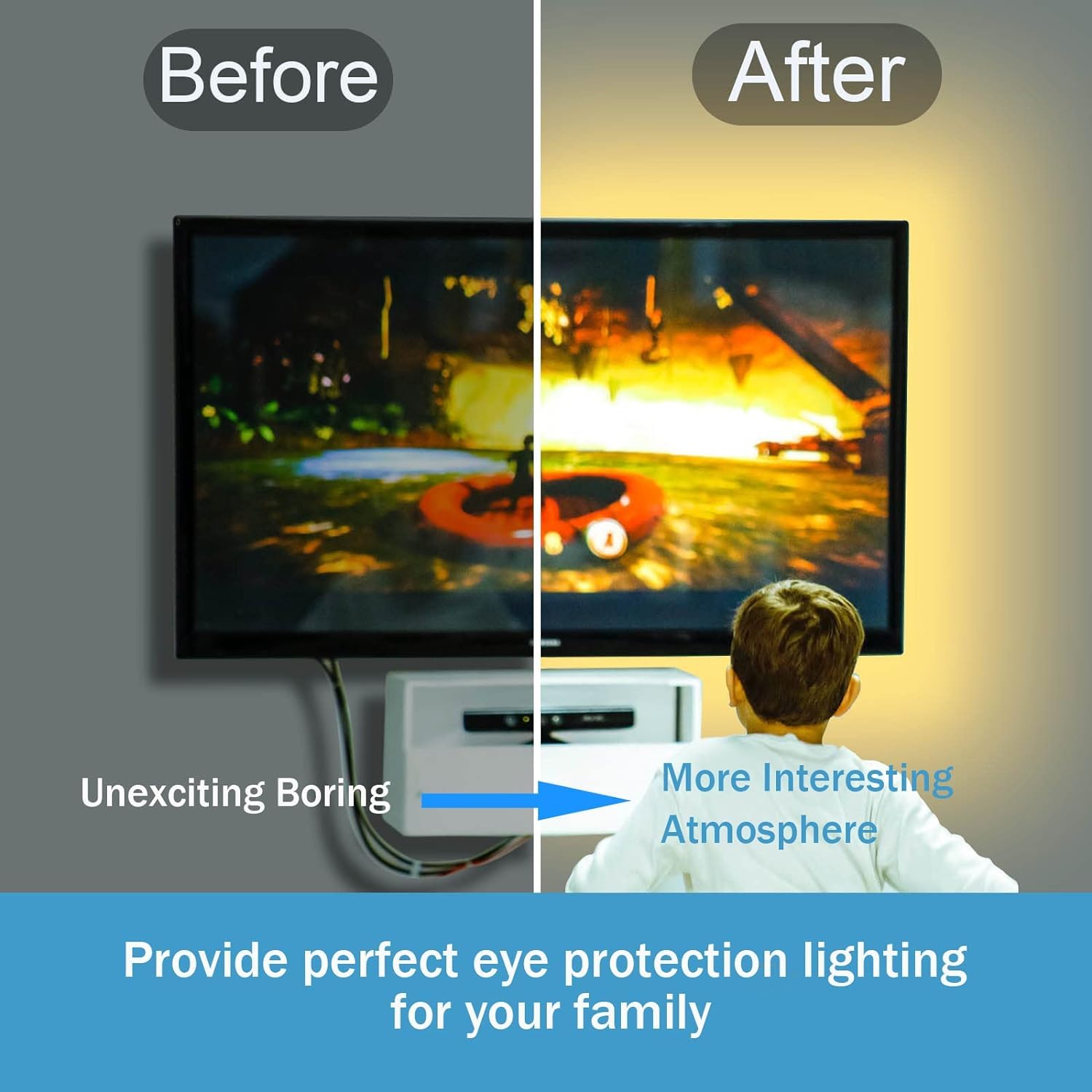 Battery Powered LED Strip Lights - 8 Modes, Remote Control, Dimmer, Timer, Waterproof & Self-Adhesive LED Light Strips for Bedroom, Kitchen, Party Decor