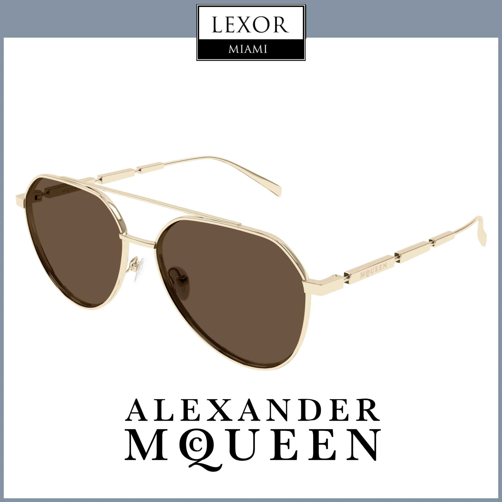 Alexander McQueen AM0478S 002 Sunglasses - 59mm UV Protection Luxury Designer Shades for Women & Men | Perfect for Outdoor Activities, Travel & Fashion Statements
