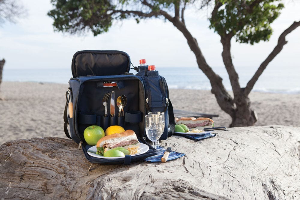 Picnic Time Malibu Picnic Basket - Insulated Cooler Backpack for Outdoor Picnics, Beach, Camping & Hiking - Perfect for Wine, Cheese & Charcuterie