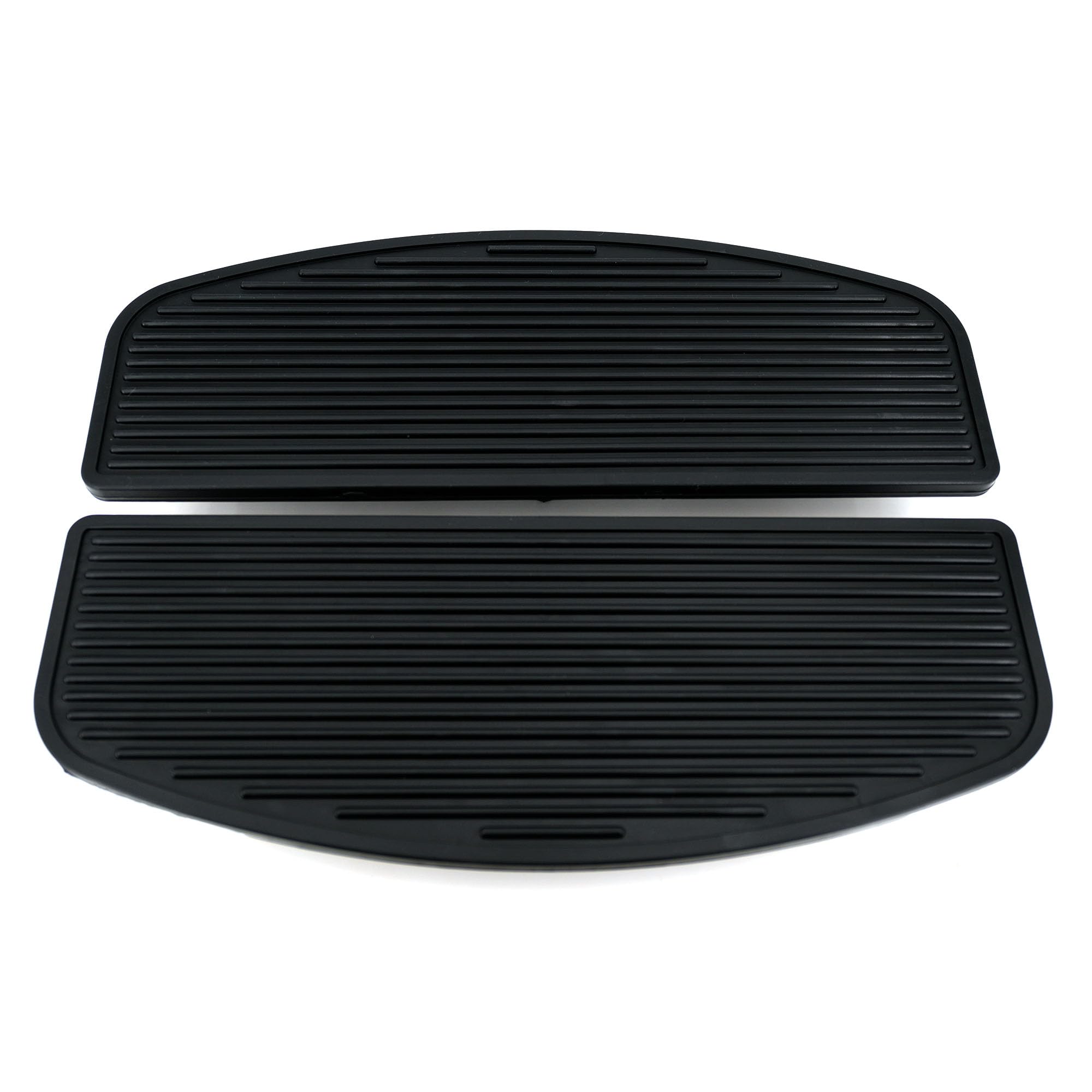 Harley Touring Motorcycle Floorboards - 1 Pair Black Rubber Foot Rest Inserts for Electra Glide, Road Glide, Road King & Softail Models | Enhanced Comfort & Grip for Long Rides & Cruising