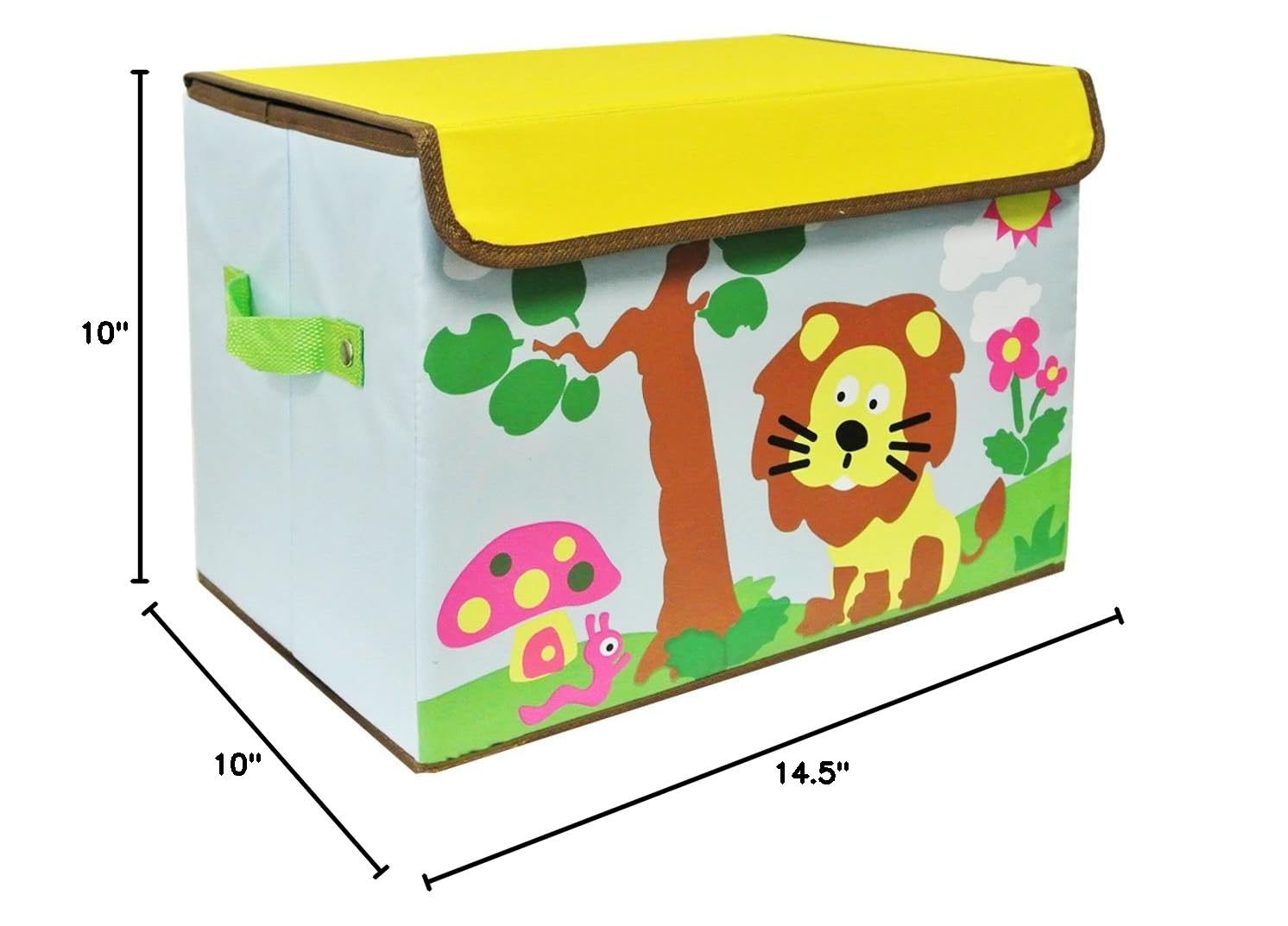 Wrapables® Kids Fabric Storage Bin for Toys, Clothes & Organizing - Lion Design Playroom & Nursery Storage Solution