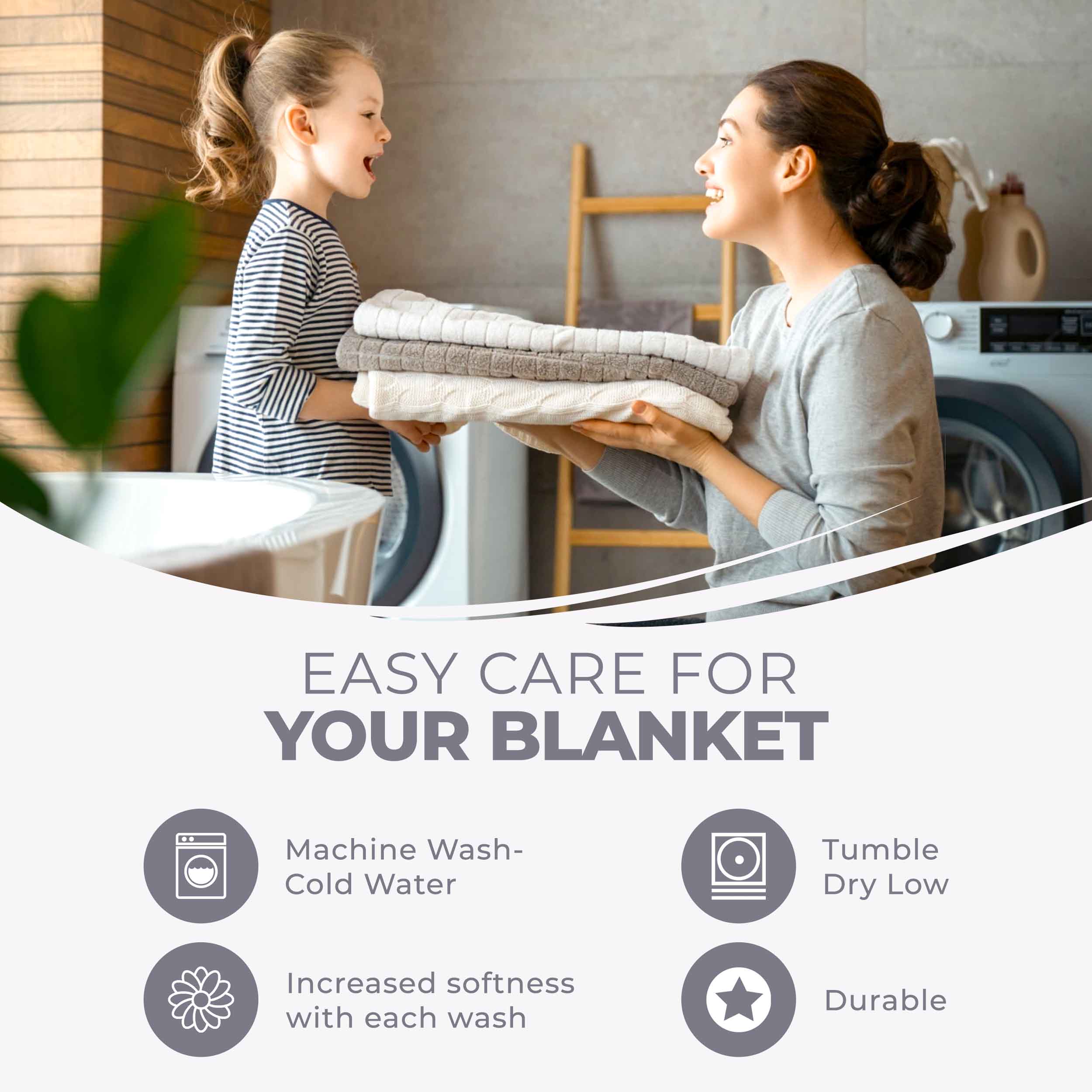 Soft Basketweave All-Season Cotton Bed Blanket & Sofa Throw - Lightweight Breathable Blanket for Bedroom, Living Room, Travel and Outdoor Use