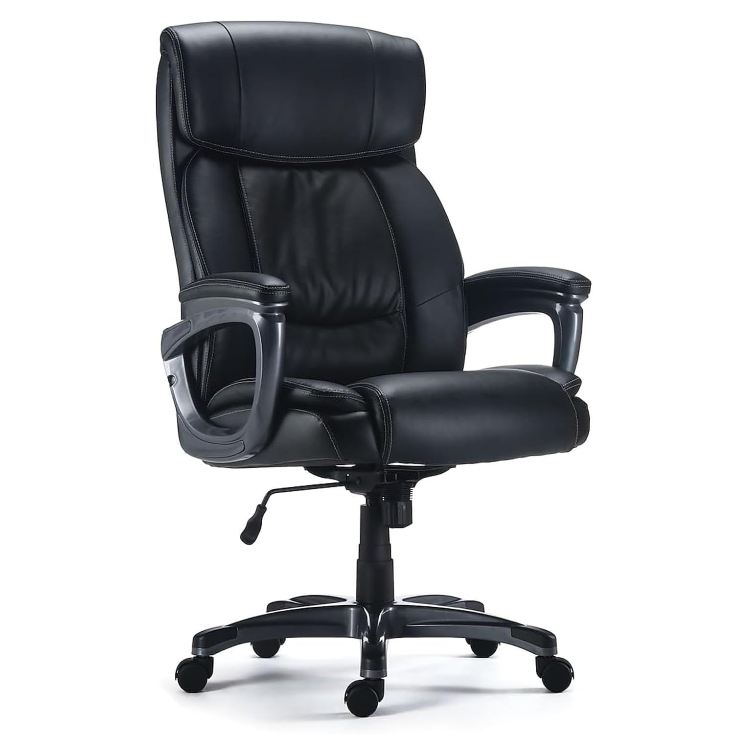 Staples Lockland Managers Chair - Big & Tall Bonded Leather Office Chair with Adjustable Height & Metal Frame - Ergonomic Desk Chair for Work or Gaming - Perfect for Home Office & Professional Workspaces