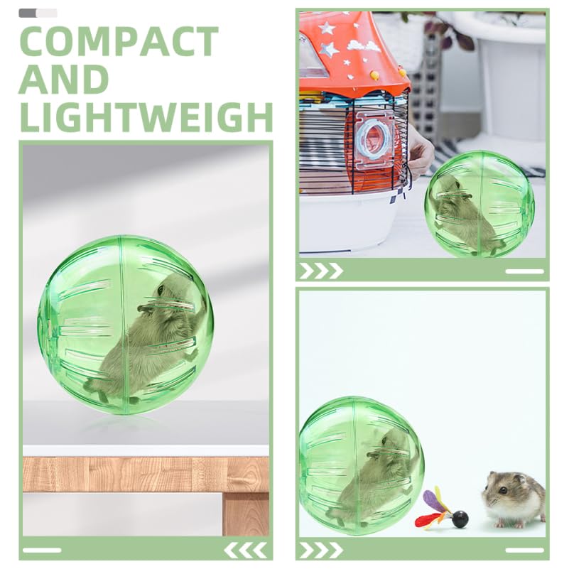 Clear Hamster Exercise Ball - Fun Running Wheel for Dwarf Hamsters, Guinea Pigs & Chinchillas | Small Pet Activity Toy for Indoor Play & Exercise | Perfect for Cage-Free Playtime & Safe Exploration