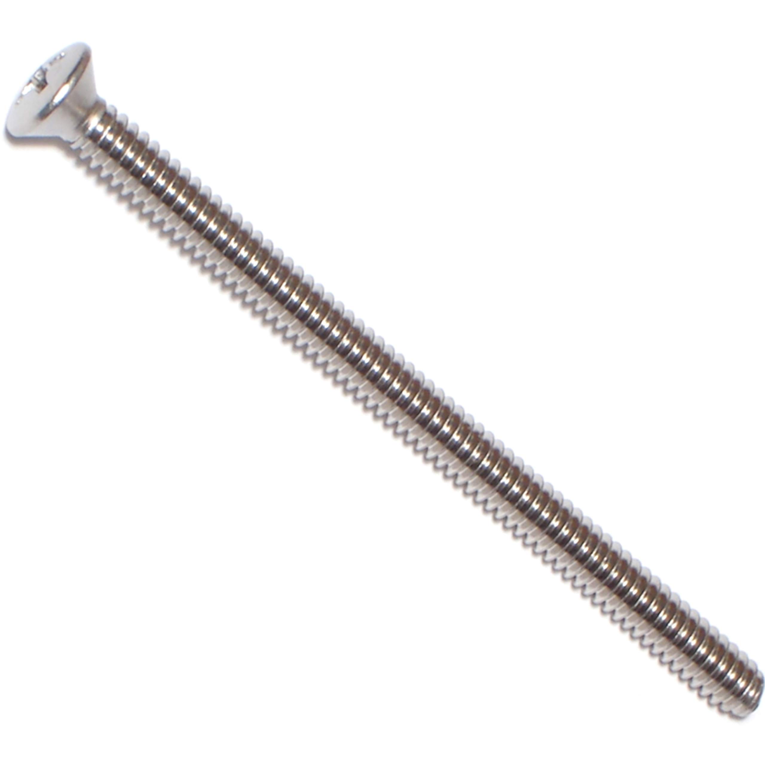 Phillips Oval Head Machine Screws 10-24 x 3 Inch (50 Pack) - Stainless Steel Fasteners for Furniture, Electronics & DIY Projects