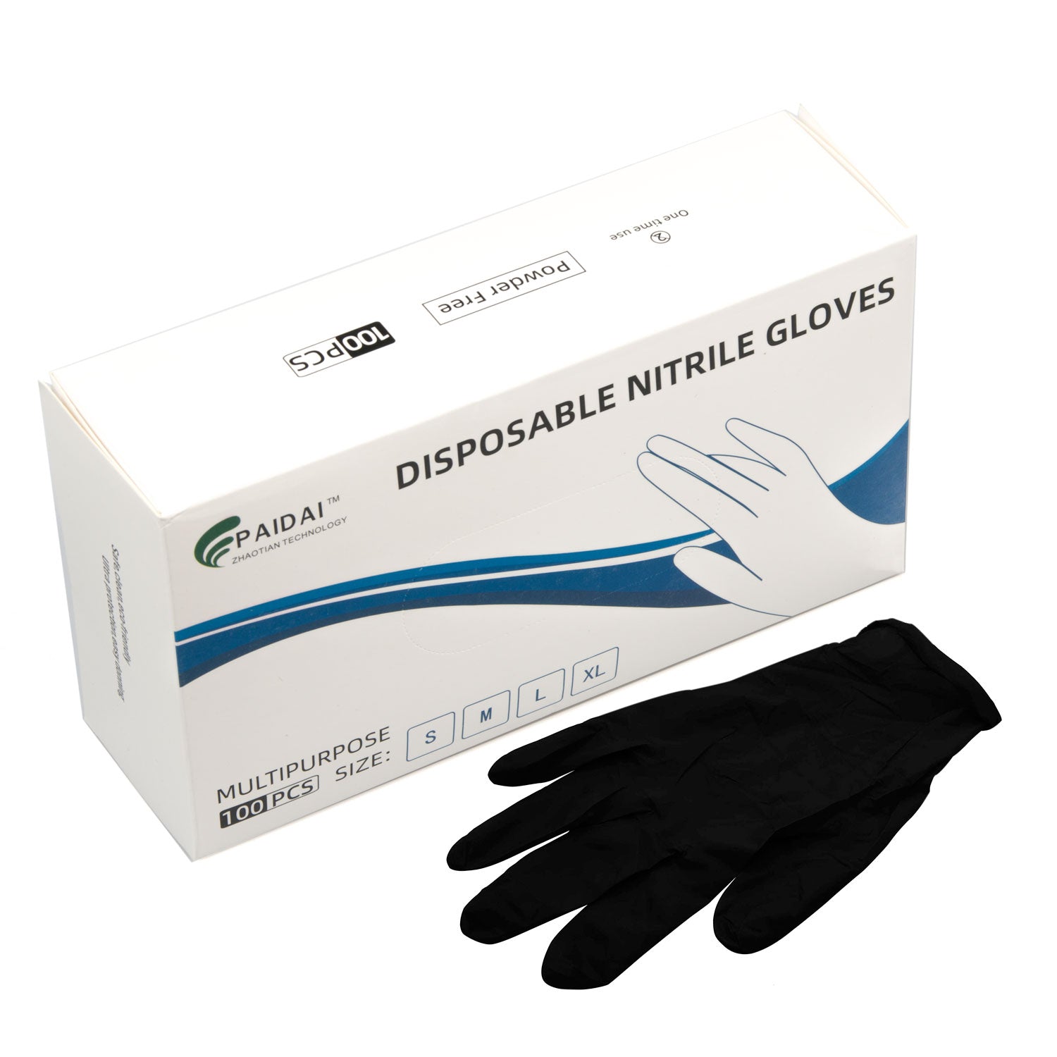 100-Pack Black Nitrile Disposable Gloves - Industrial, Mechanic, Tattoo & Food Safe - Medium Size - Perfect for Workshops, Kitchens & Tattoo Parlors