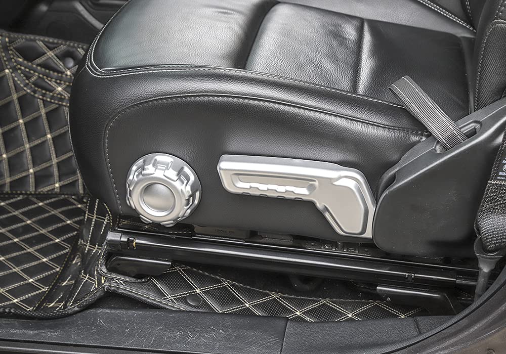 Jeep Wrangler JL & JT Gladiator 2018+ ABS Seat Adjustment Button Cover Trim - Silver Interior Accessories | Perfect for Off-Roading & Daily Driving Customization
