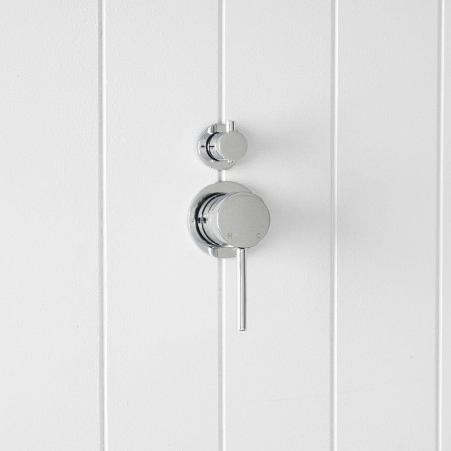 Chrome Shower Diverter and Mixer Valve - Perfect for Bathroom Renovation and Modern Plumbing Upgrades