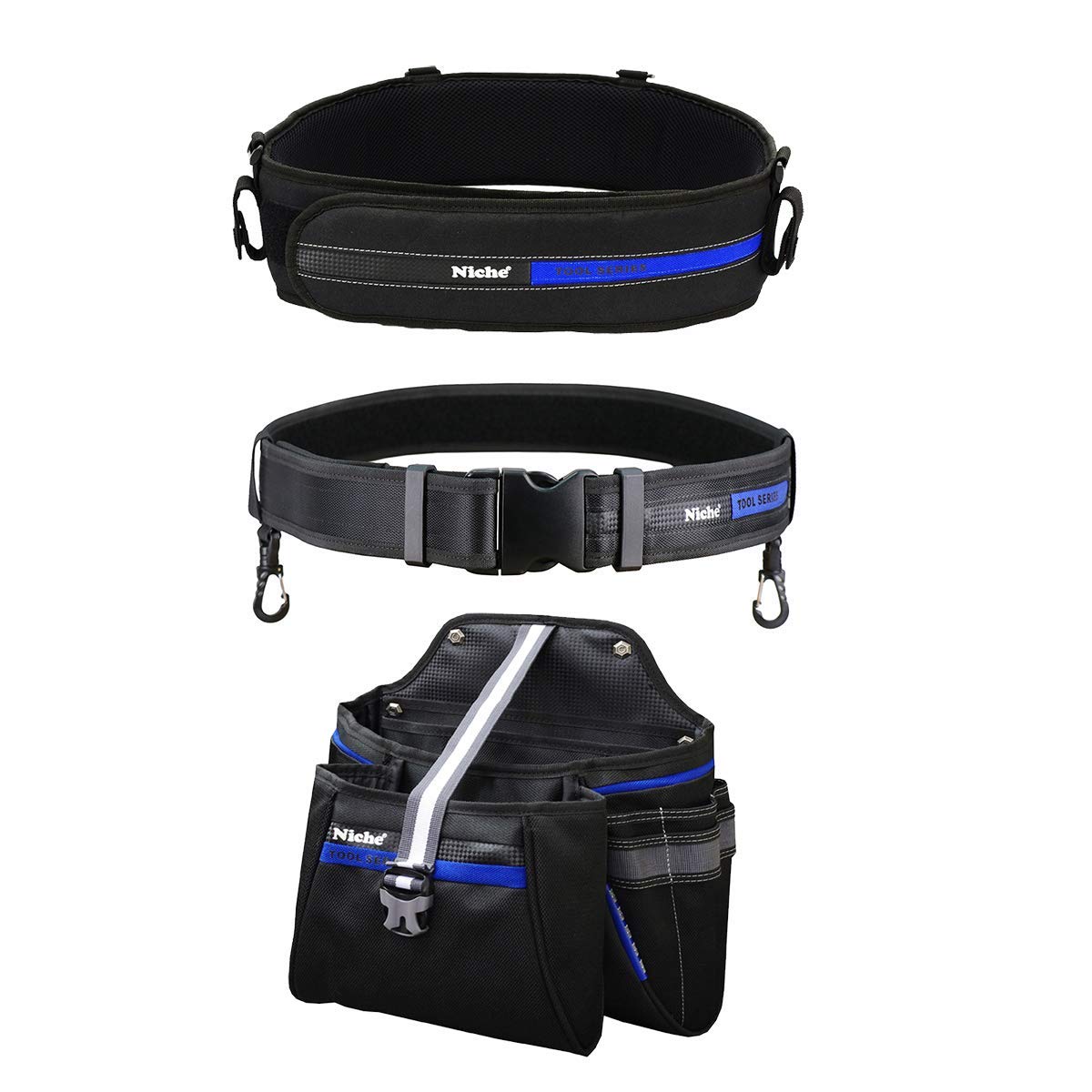 Professional Waist Tool Belt with Comfort Pad - Durable & Ergonomic for Construction, Carpentry & DIY Projects