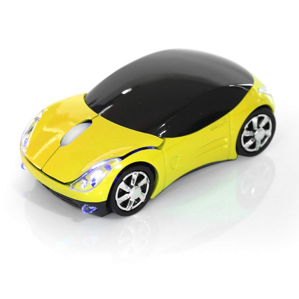 Pomya Wireless Mouse - 2.4G Bluetooth Optical Mouse with 1600DPI for Mac, Windows PC & Tablet | 10m Wireless Range | Receiver Storage | Gold | Perfect for Gaming, Office & Remote Work