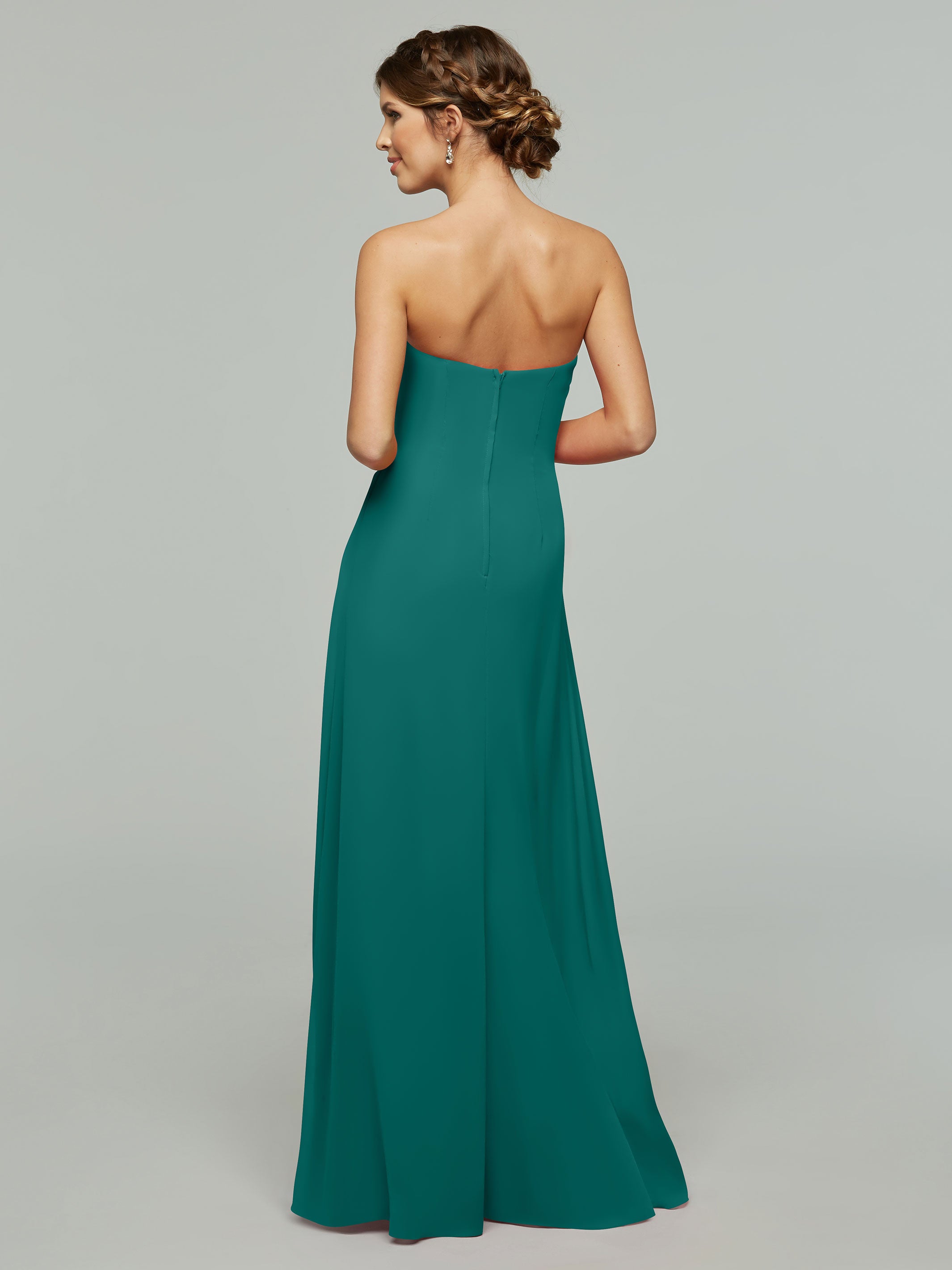 Elegant 80046 Chiffon Sheath Bridesmaid Dress with Sweetheart Neckline - Perfect for Weddings, Formal Events & Evening Parties