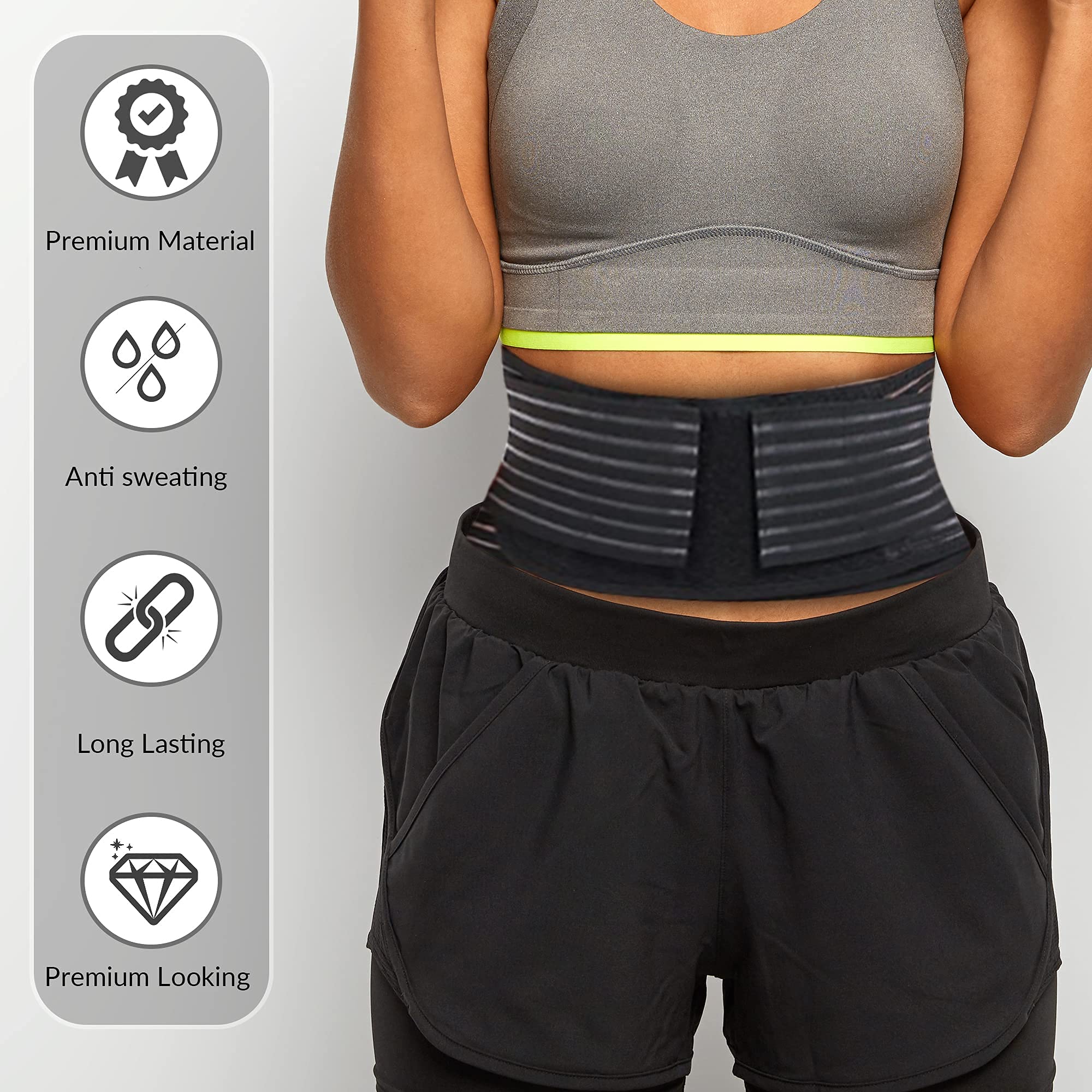Magnetic Back Brace for Lower Back Pain Relief - Tourmaline Self-Heating Lumbar Support Belt for Herniated Disc & Sciatica - Adjustable Back Support Belt for Men & Women (Small) - Ideal for Office Work, Driving, Sports & Post-Surgery Recovery